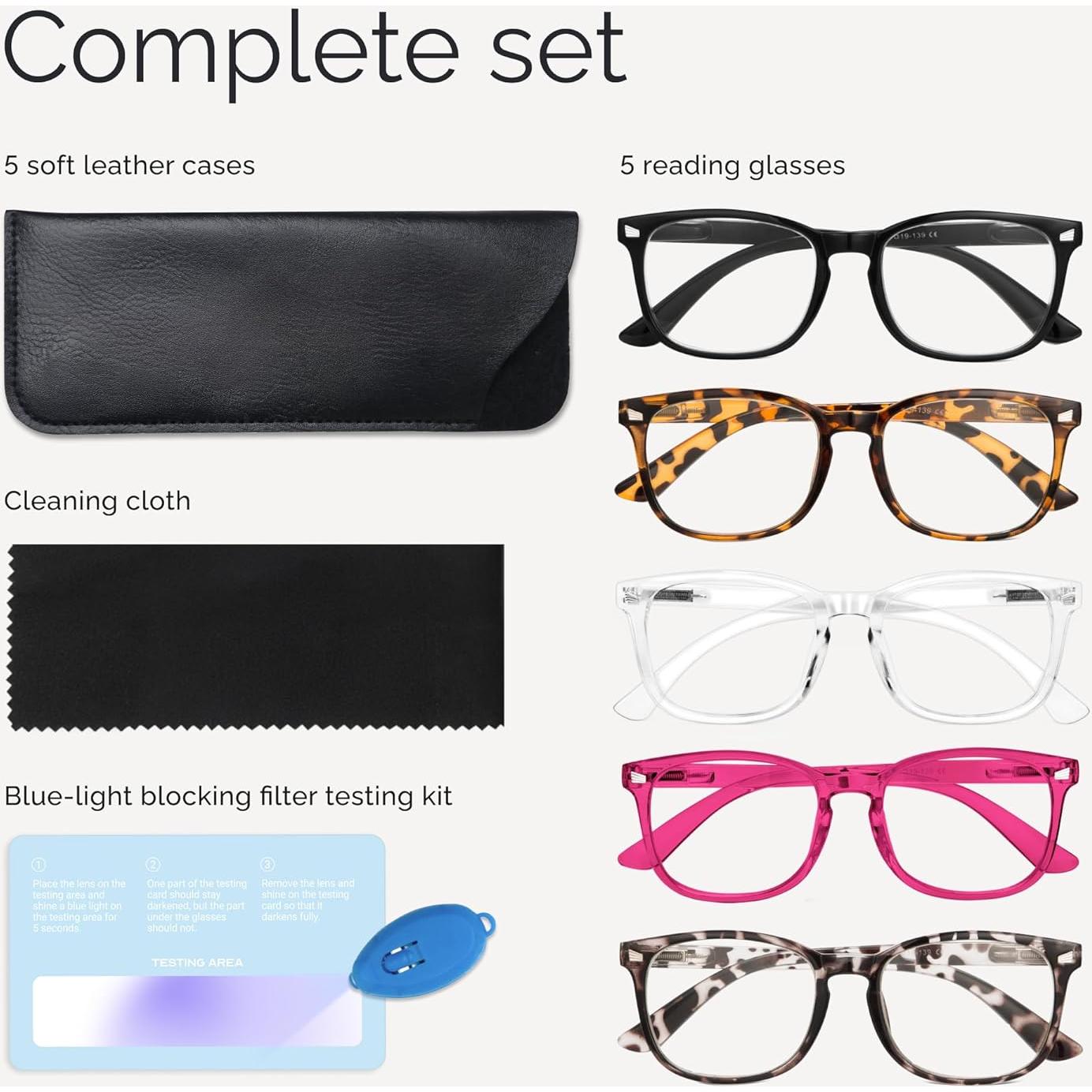 Gafas de lectura CCVOO unisex anti luz azul 0.0x