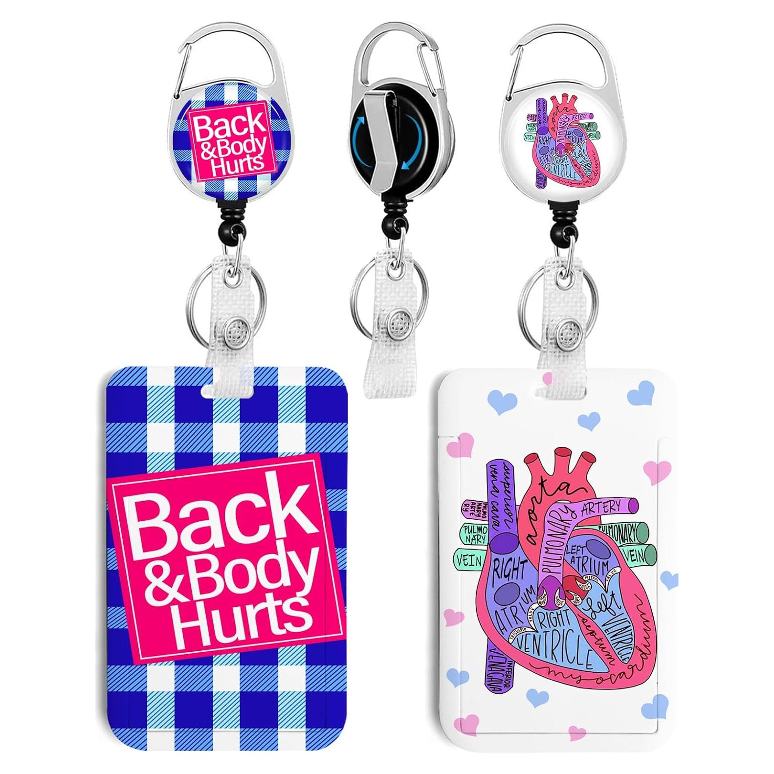 Sostenedor de Identificación Rcmyll con Clip Retráctil - 2 Paquetes