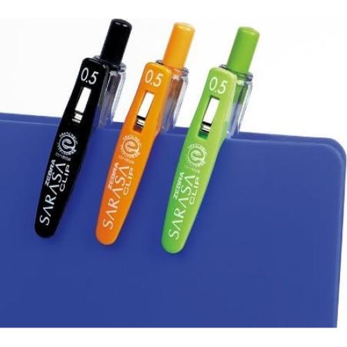 Bolígrafos de Gel Zebra Sarasa Clip 0.5mm Negro - 10 Piezas