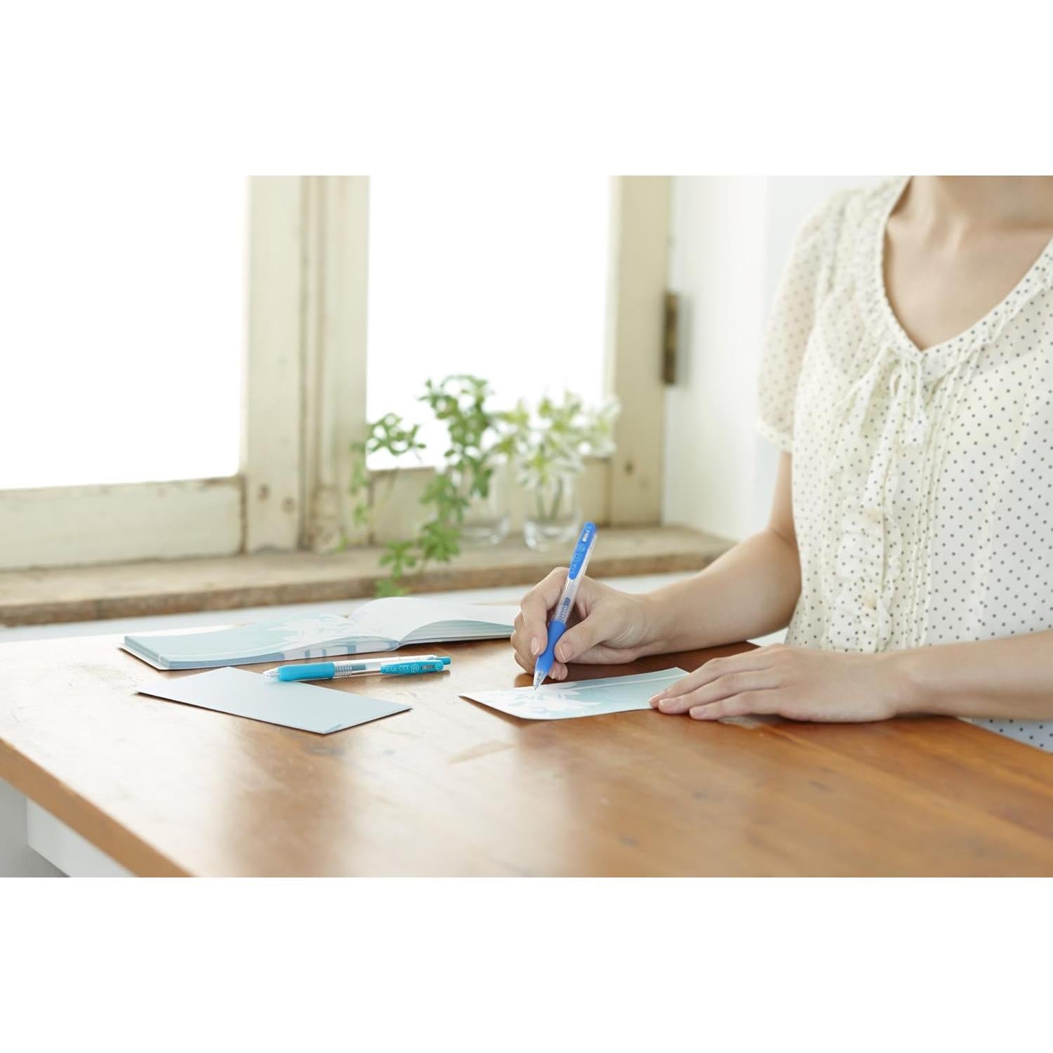 Bolígrafos de Gel Zebra Sarasa Clip 0.5mm Negro - 10 Piezas