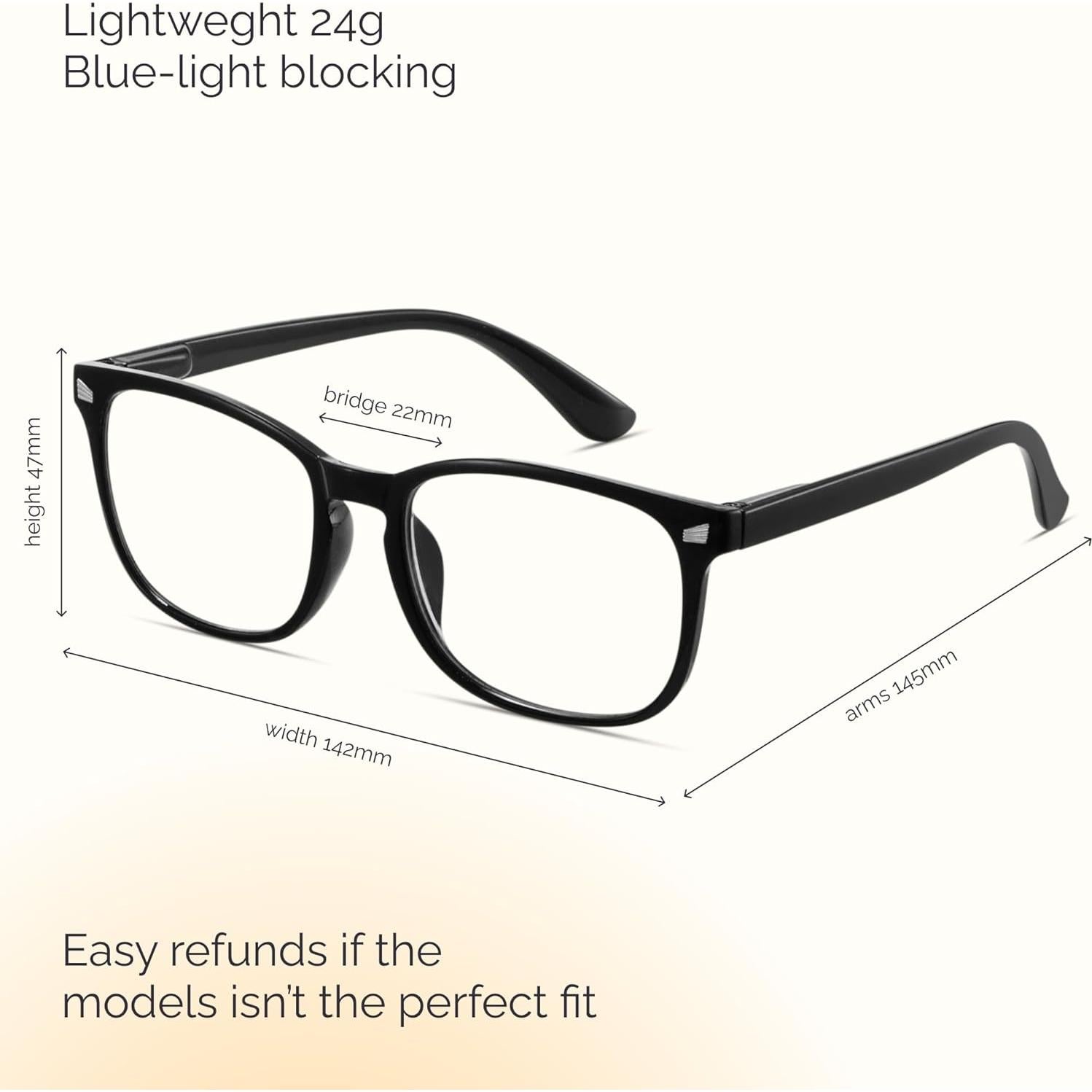 Gafas de lectura CCVOO Unisex 5 Piezas Anti Luz Azul