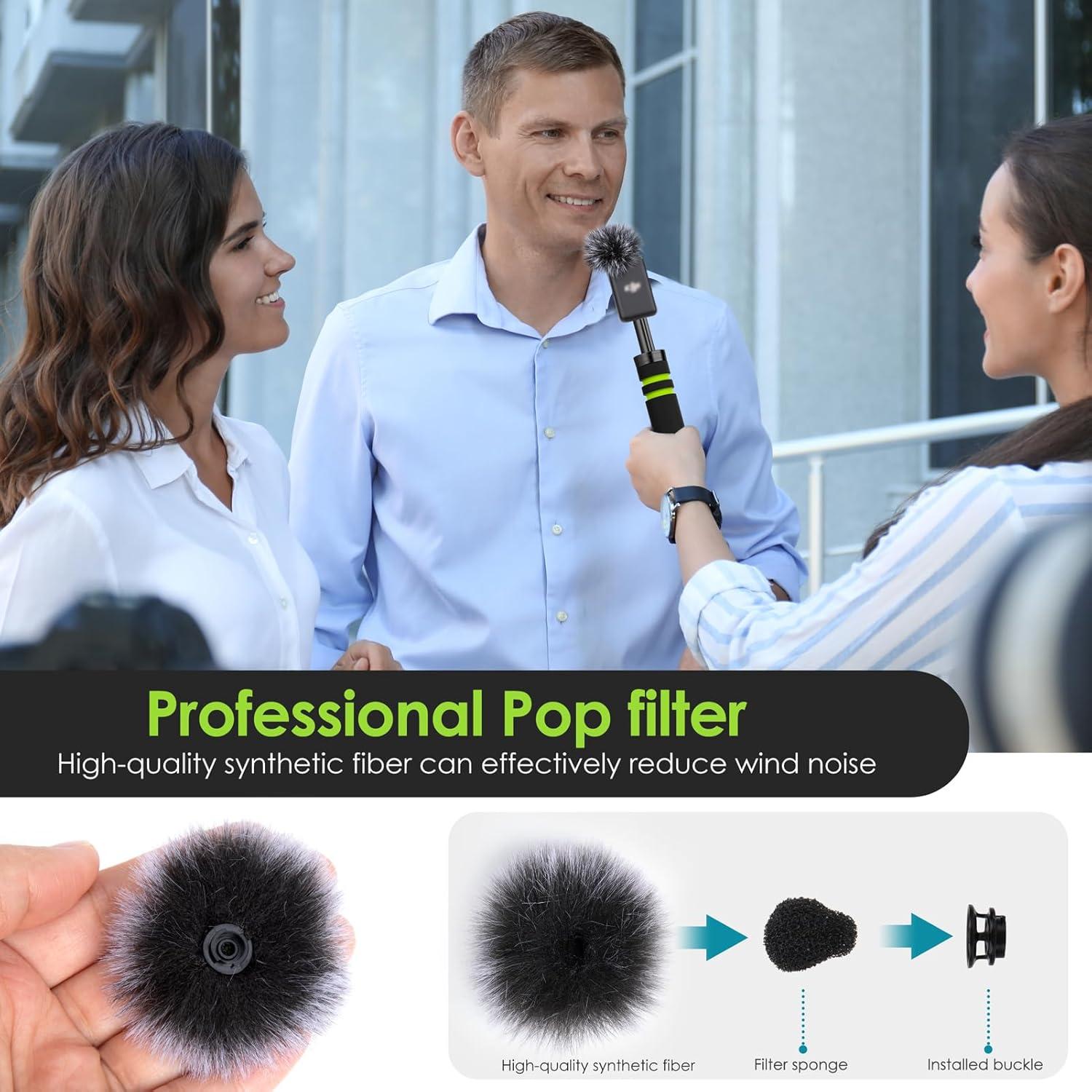 Filtro de viento para micrófono lavalier DJI MIC - 2 Pcs YOUSHARES