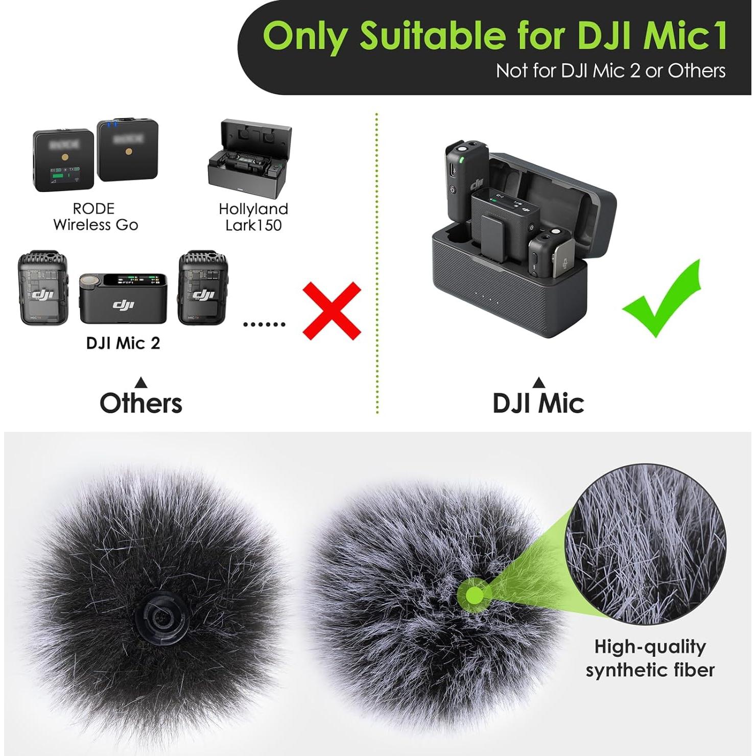 Filtro de viento para micrófono lavalier DJI MIC - 2 Pcs YOUSHARES