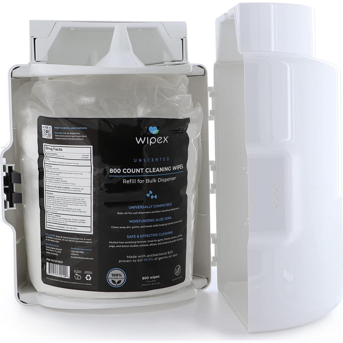 Recarga Toallitas Antibacterianas Wipex Fitness 800 Unidades