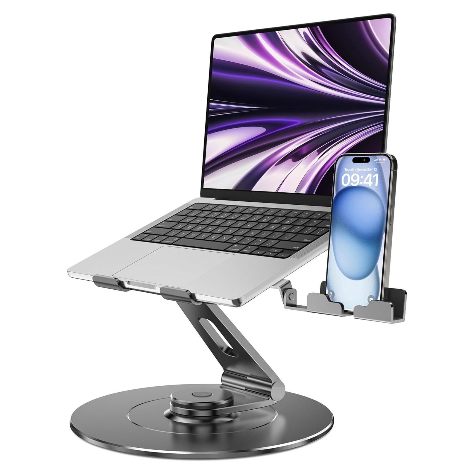 Soporte para Laptop Giratorio LOXP NH-01 Aluminio 10-17.3" Gris