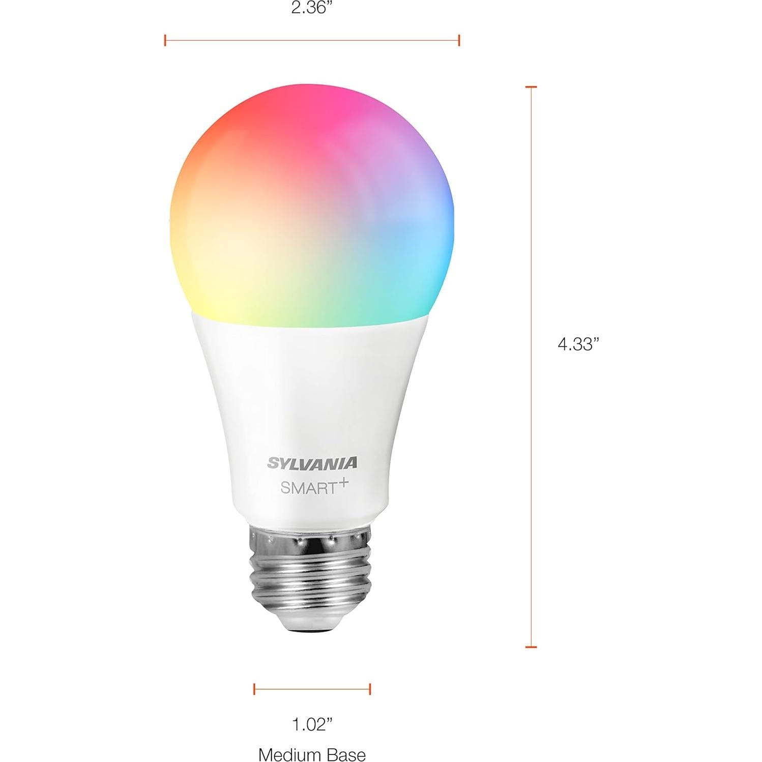 Bombilla LED inteligente SYLVANIA A19 Wifi 4 unidades 60W