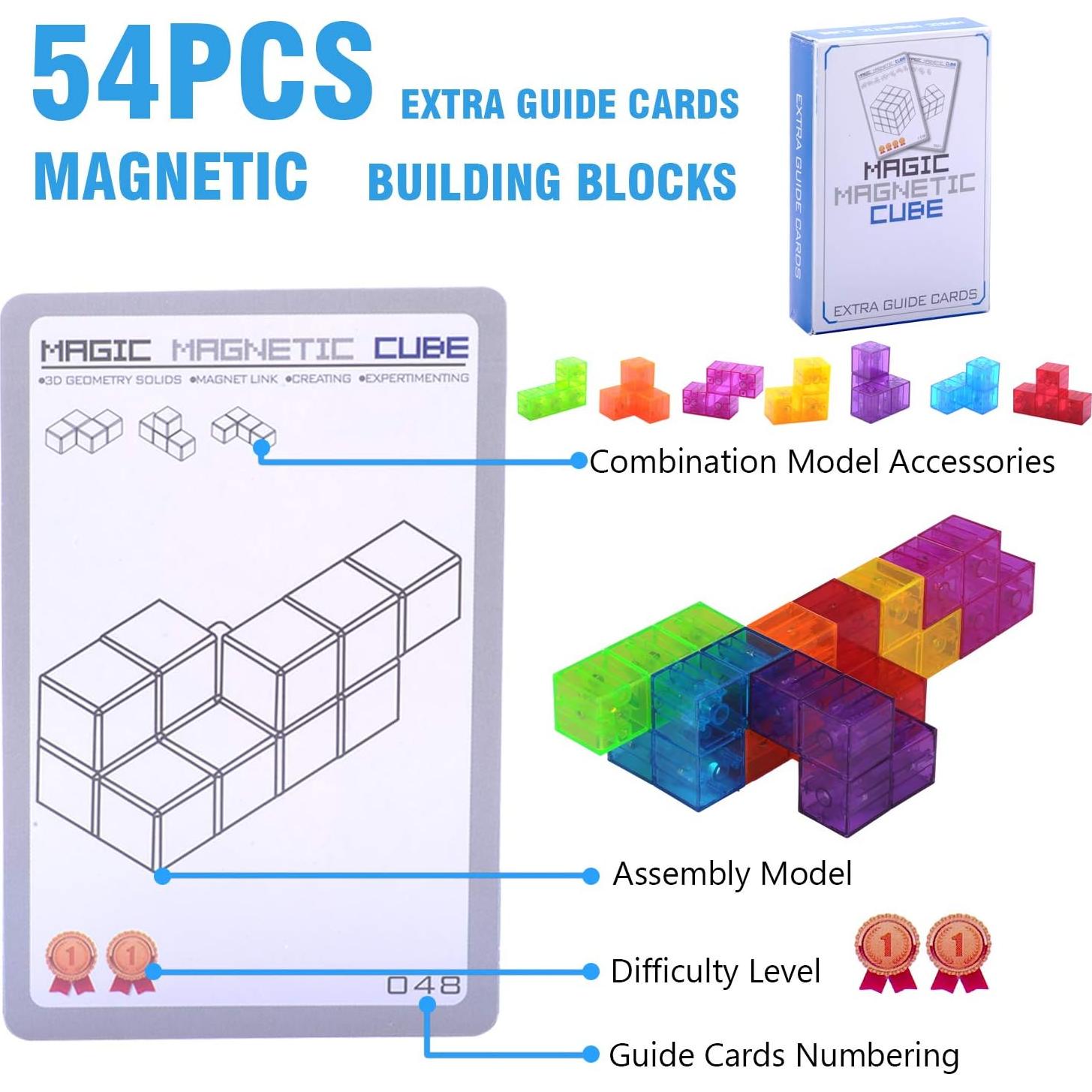 Bloques de Construcción Magnéticos WorWoder 3D - Set de 7 Piezas