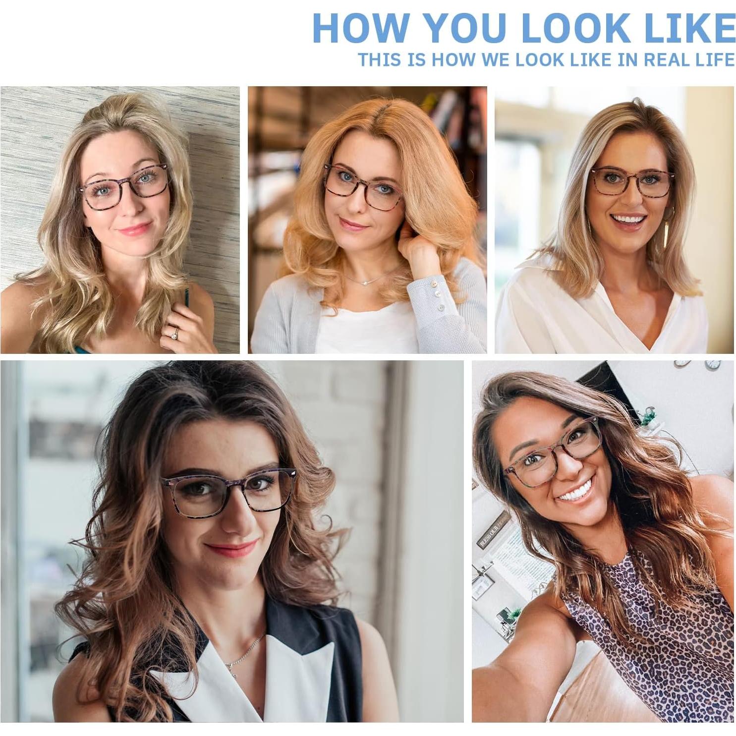 Gafas de lectura CCVOO 2.75x con luz azul y bisagras