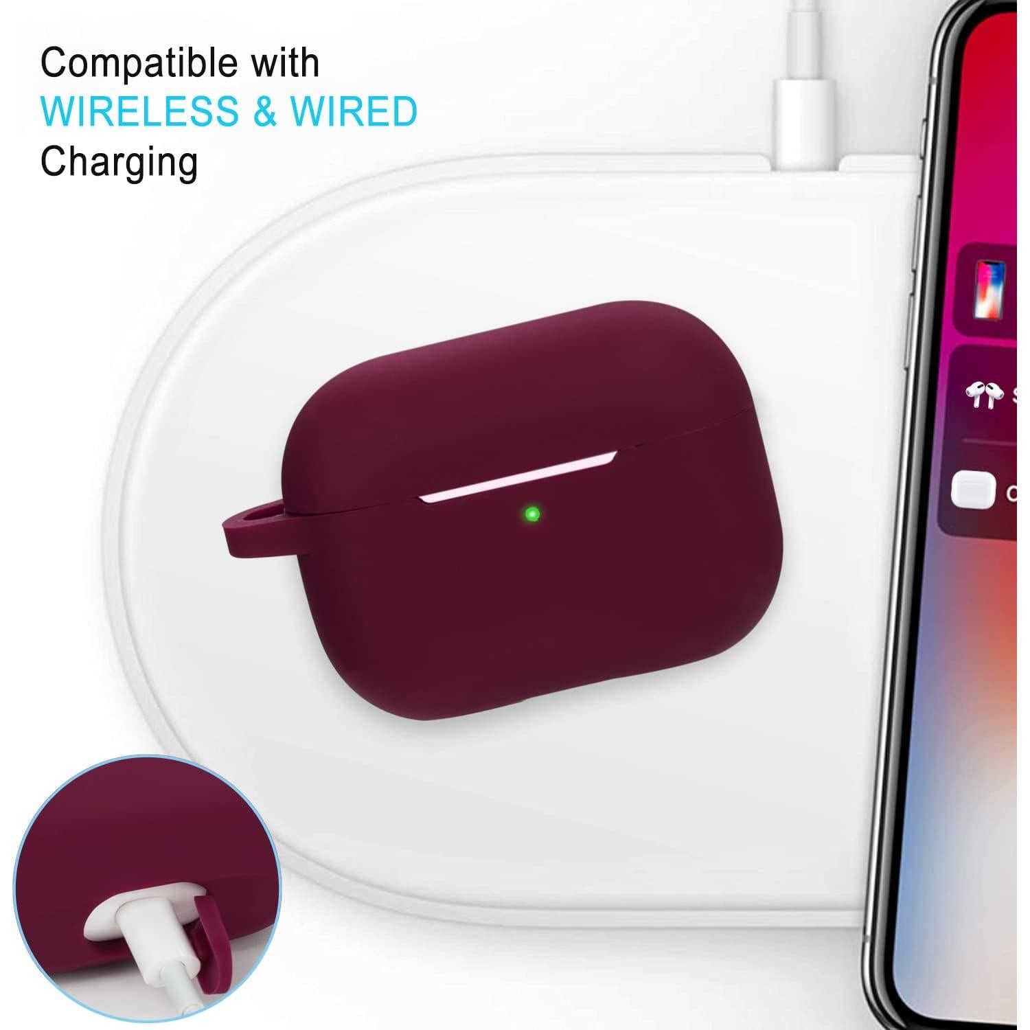 Funda de Silicona VOTILE para AirPods Pro 2019 Burdeos