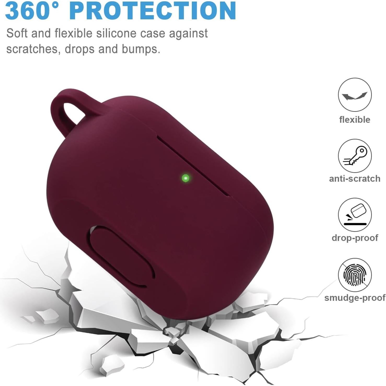 Funda de Silicona VOTILE para AirPods Pro 2019 Burdeos