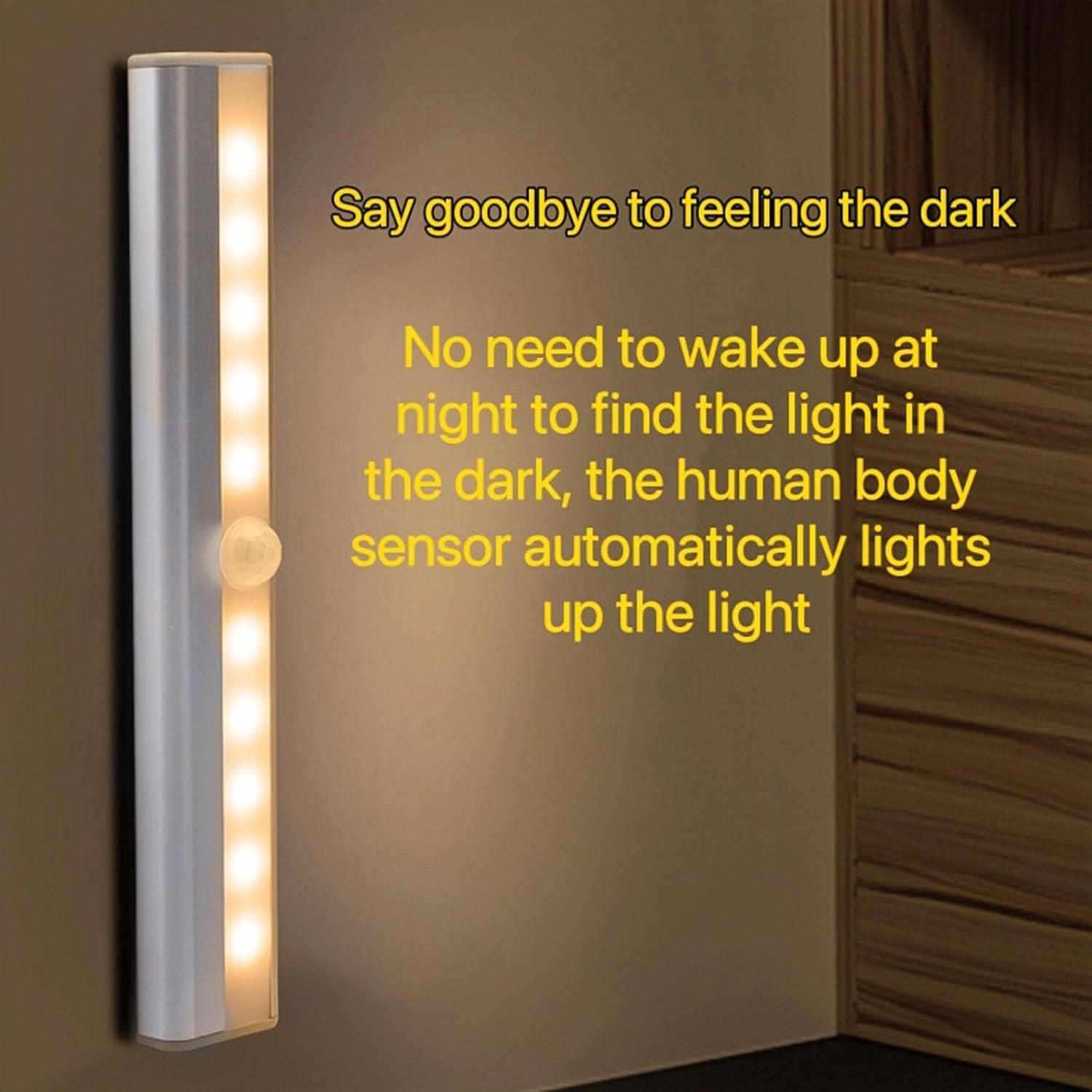 Luz LED de Paso con Sensor AUTIDEFY, 2 Pzas, Blanco Cálido