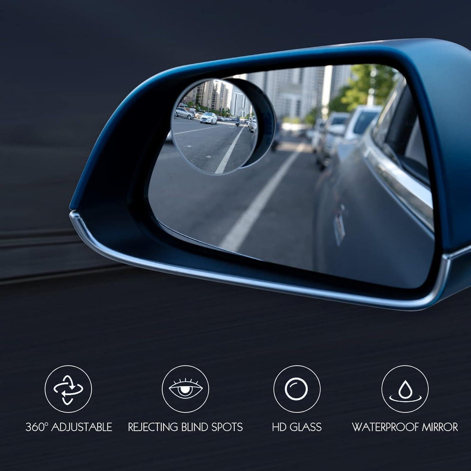 Espejo de Punto Ciego WildAuto Ajustable Universal 2 Pack