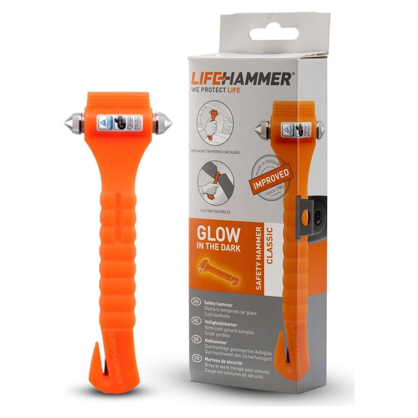 Martillo de Seguridad Lifehammer 012312 con Cortador de Cinturón