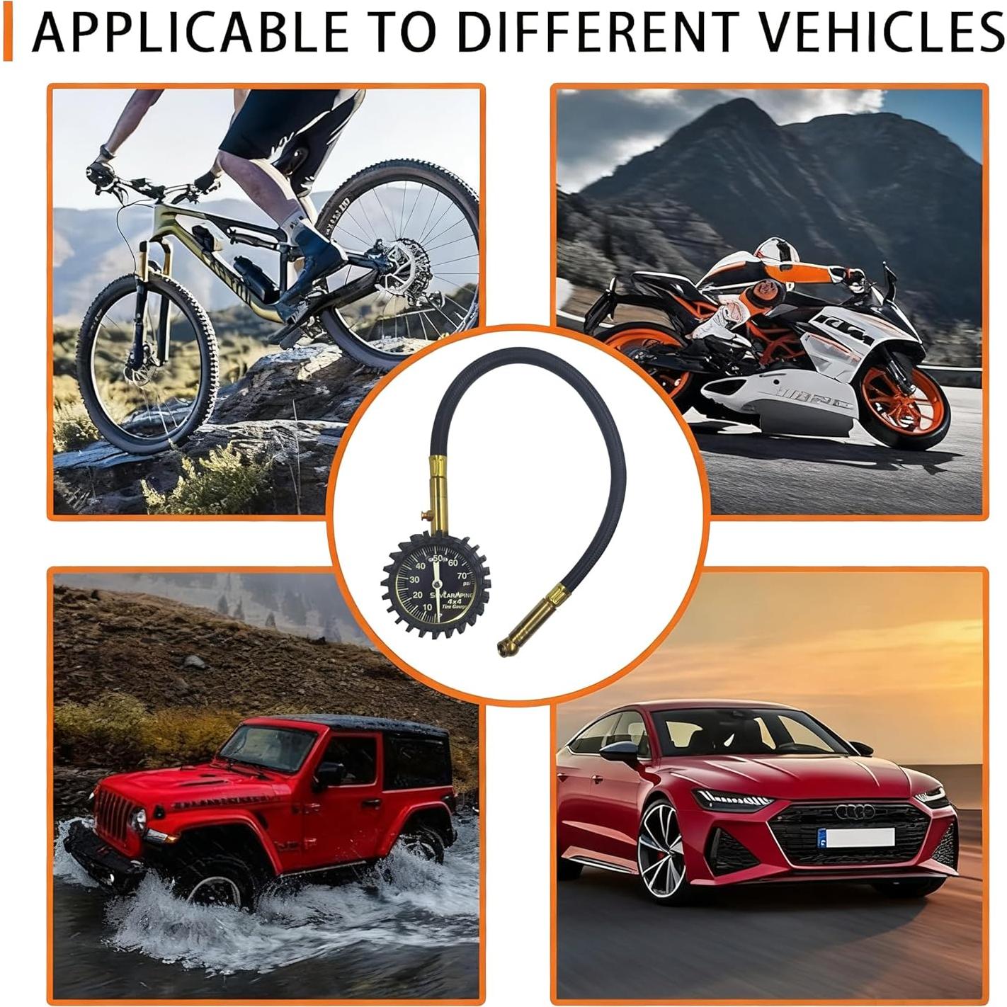 Medidor de Presión de Neumáticos SUVCARMPING 70 PSI Luminiscente