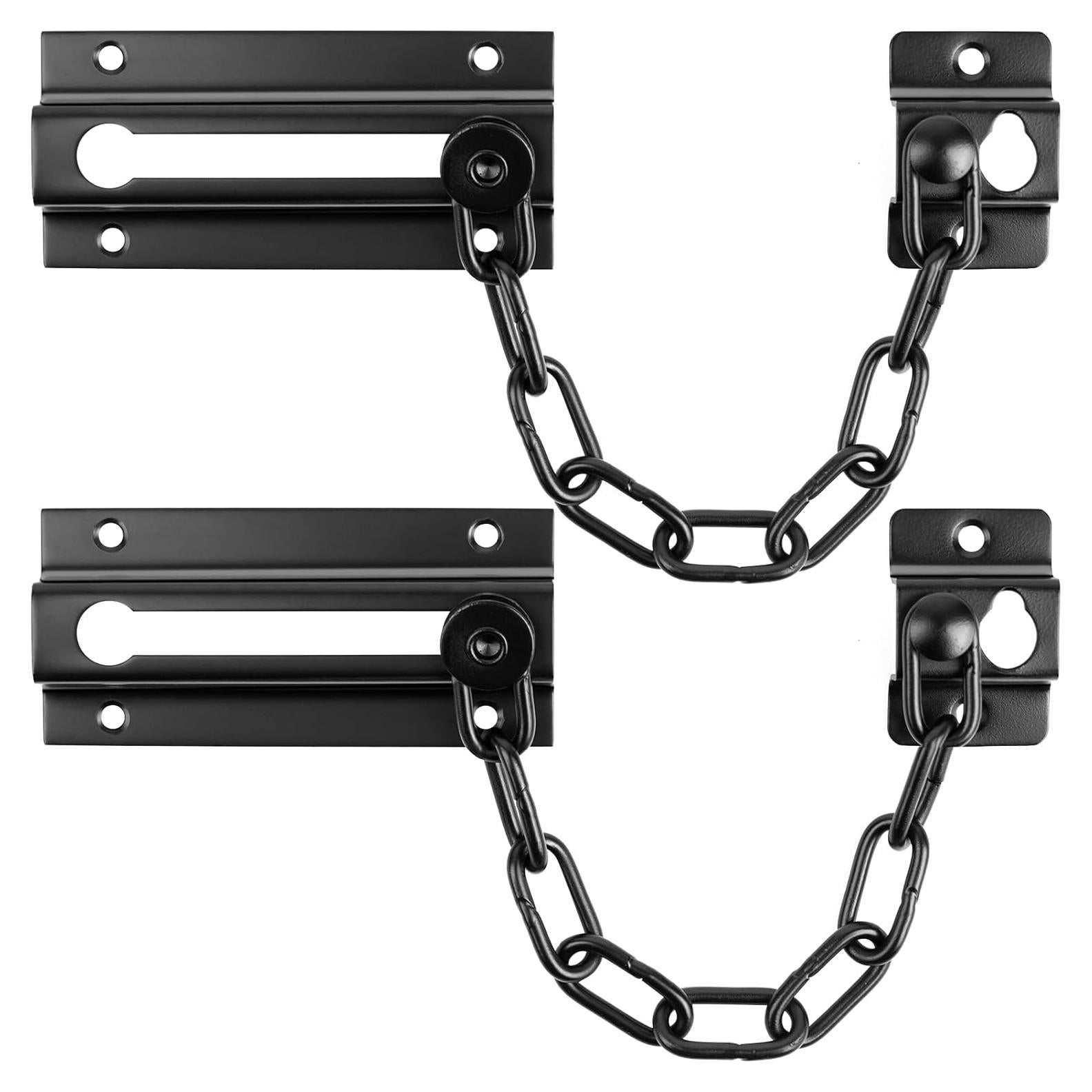 Cerradura de Cadena para Puerta INBOF Negra - 2 Paquete