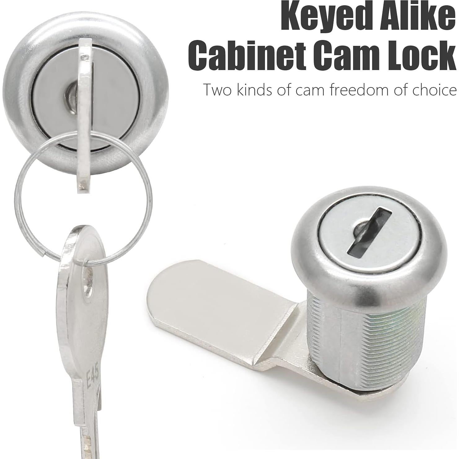 Cerradura de Cámara de Gabinete Qjaiune 2 Paquete Niquelado