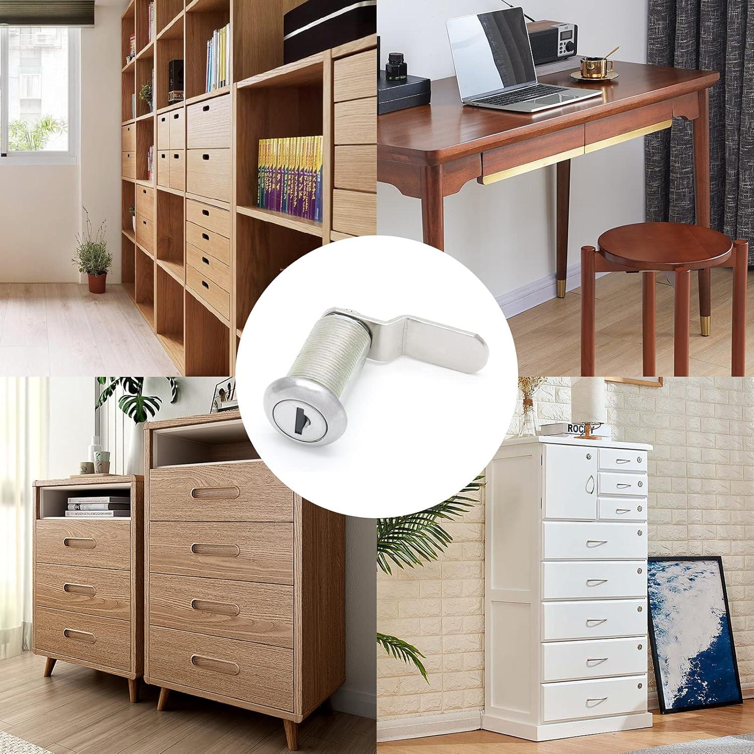 Cerradura de Cámara de Gabinete Qjaiune 2 Paquete Niquelado