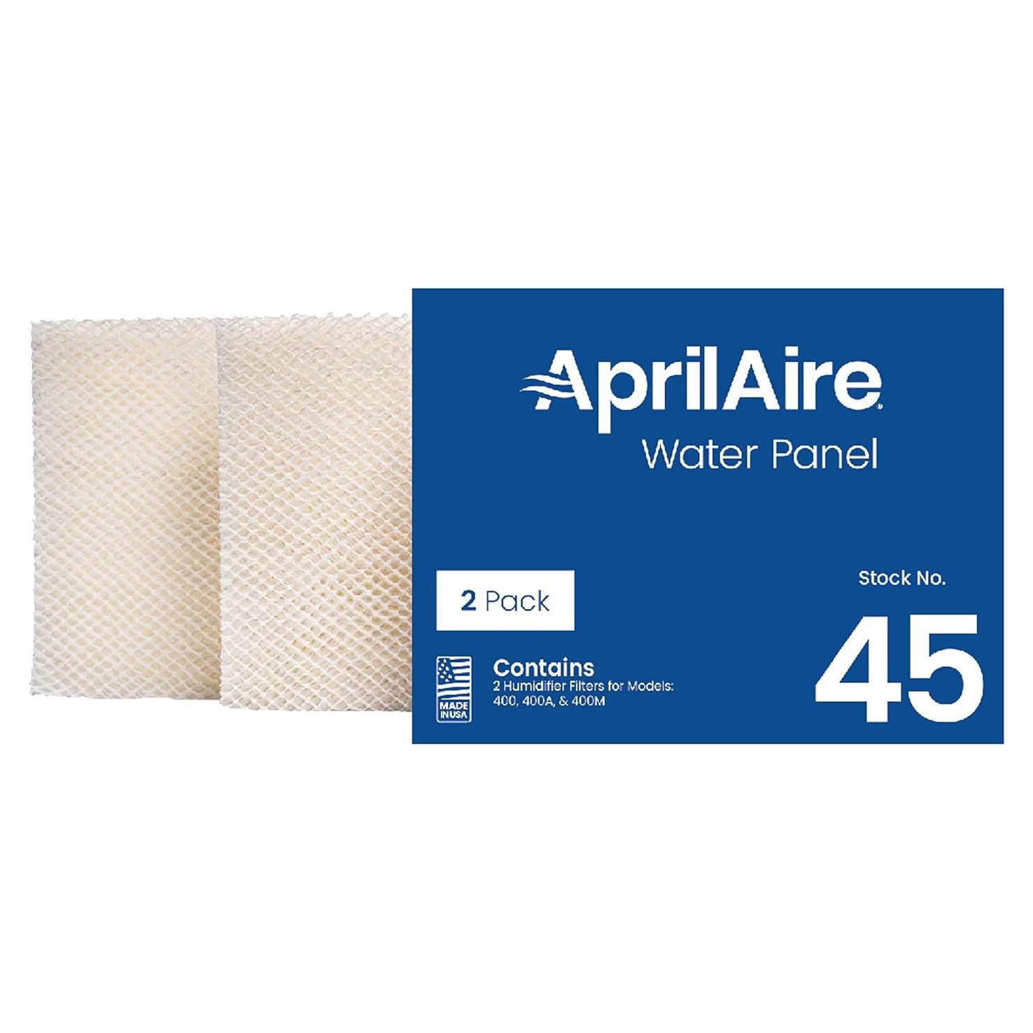 Filtro de Panel de Agua AprilAire 45 para Humidificadores - Paquete de 2