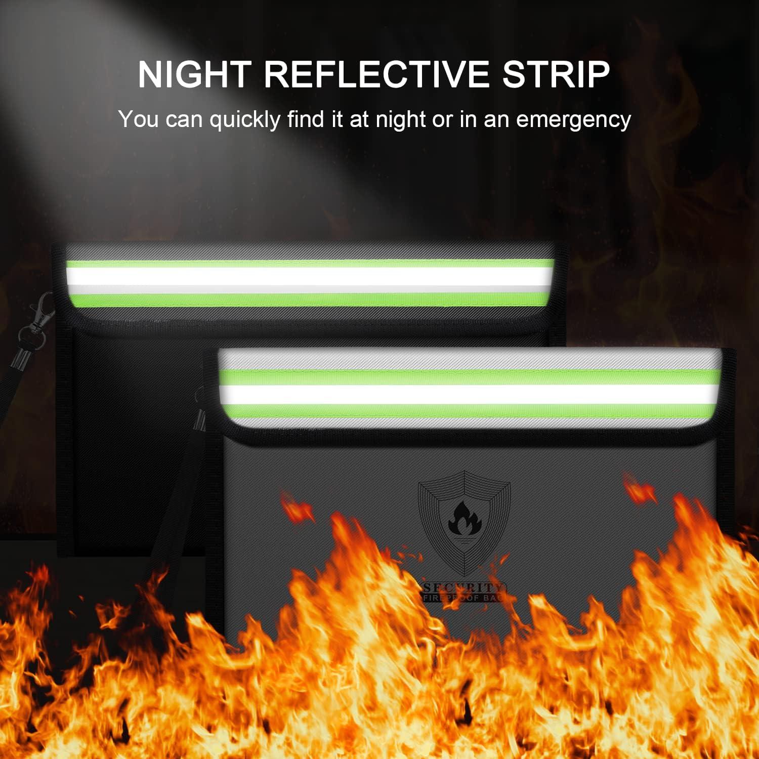 Bolsa a Prueba de Fuego NAIBAOSD Pequeña 22x16cm 2 Unidades