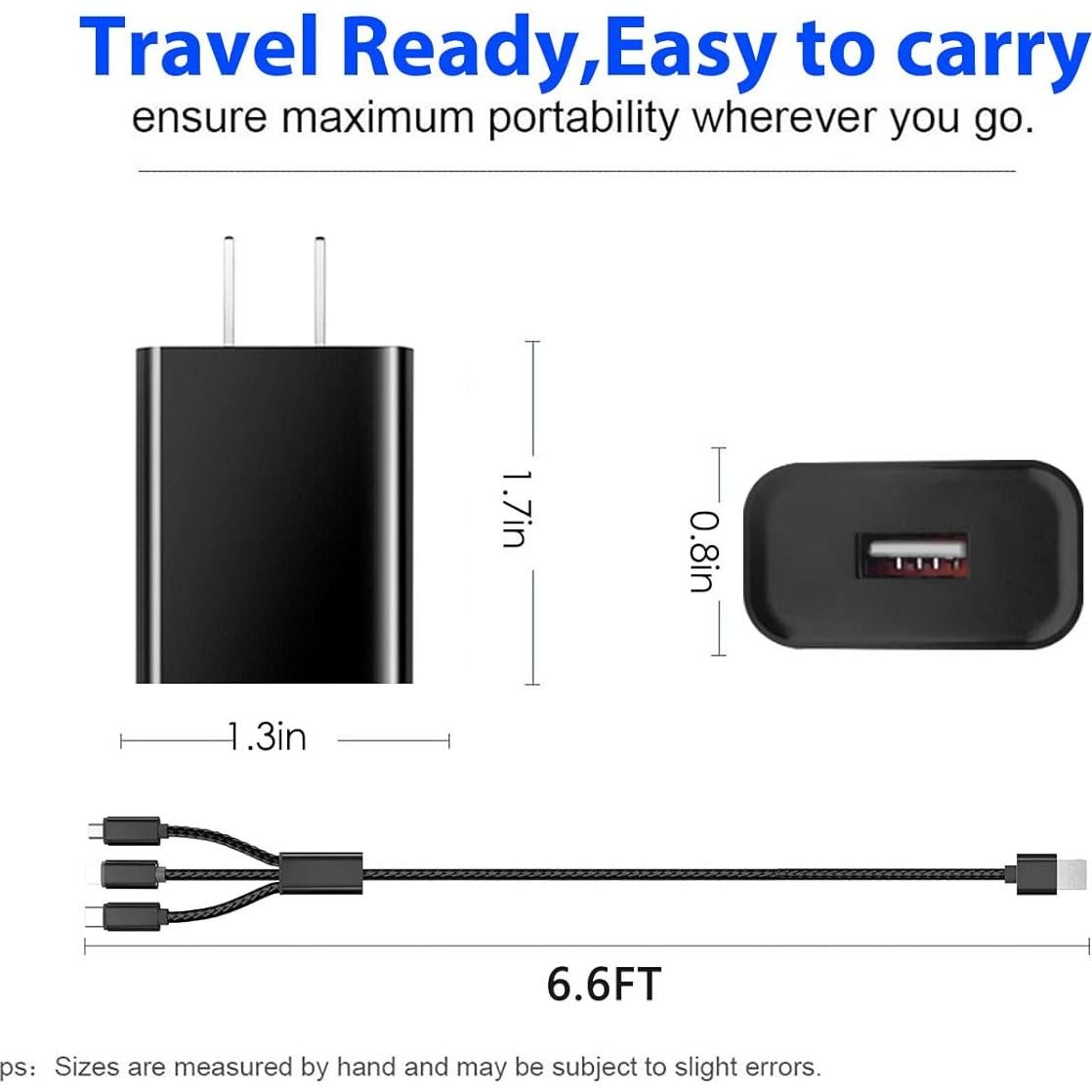 Cargador 3-en-1 USB YCWZZH para Apple TV, iPad, AirPods