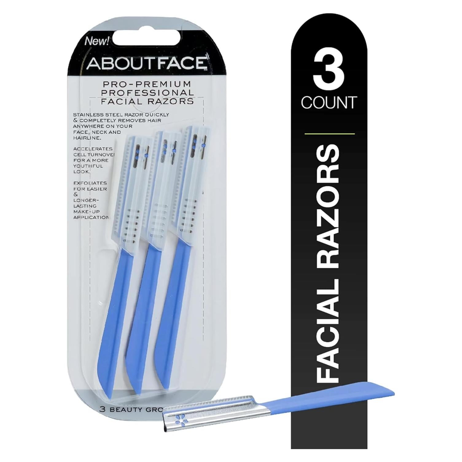 Navajas Faciales Pro-Premium Acerca de la Cara - 3 Piezas