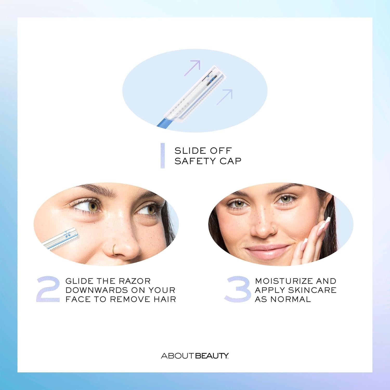 Navajas Faciales Pro-Premium Acerca de la Cara - 3 Piezas