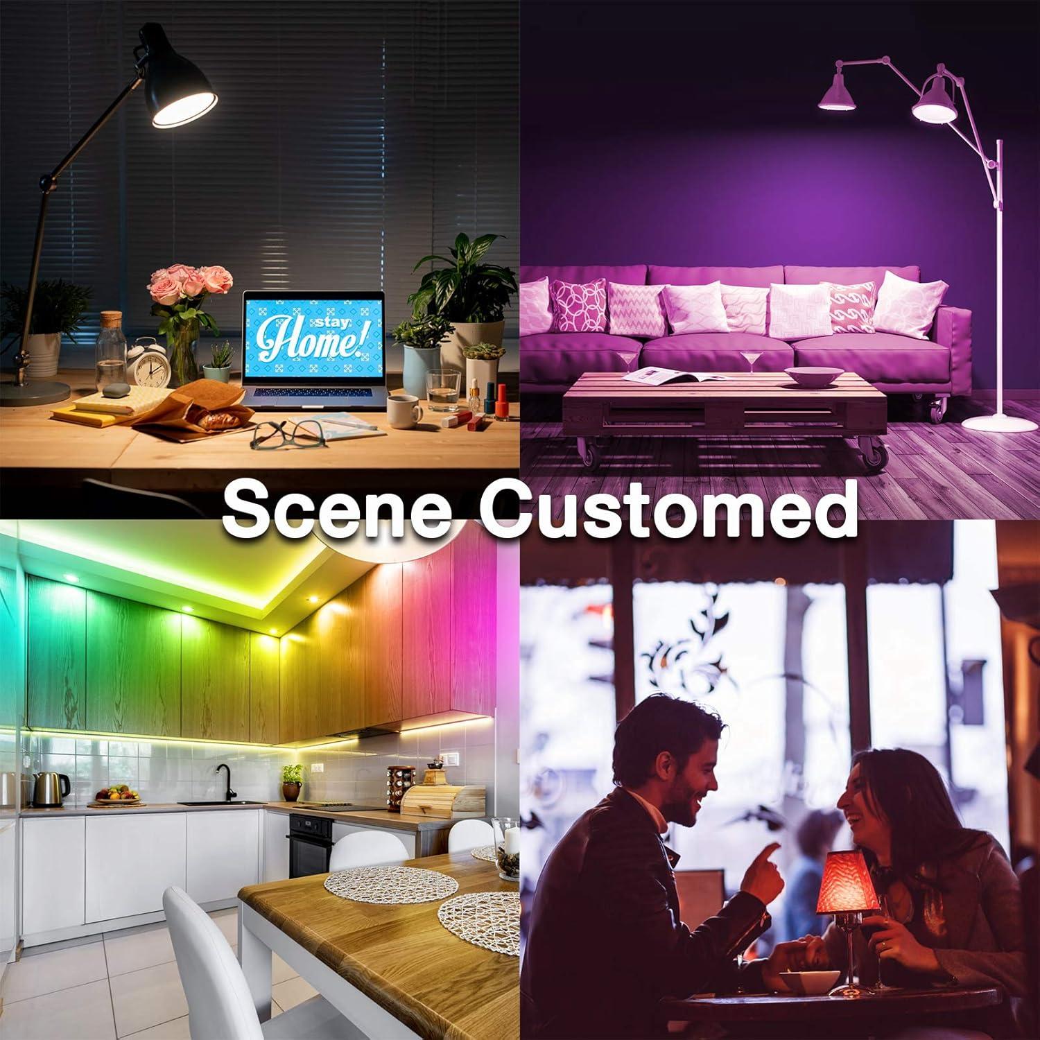 Bombillas Inteligentes DAYBETTER RGBCW Wi-Fi E26 9W 800LM Paquete de 4