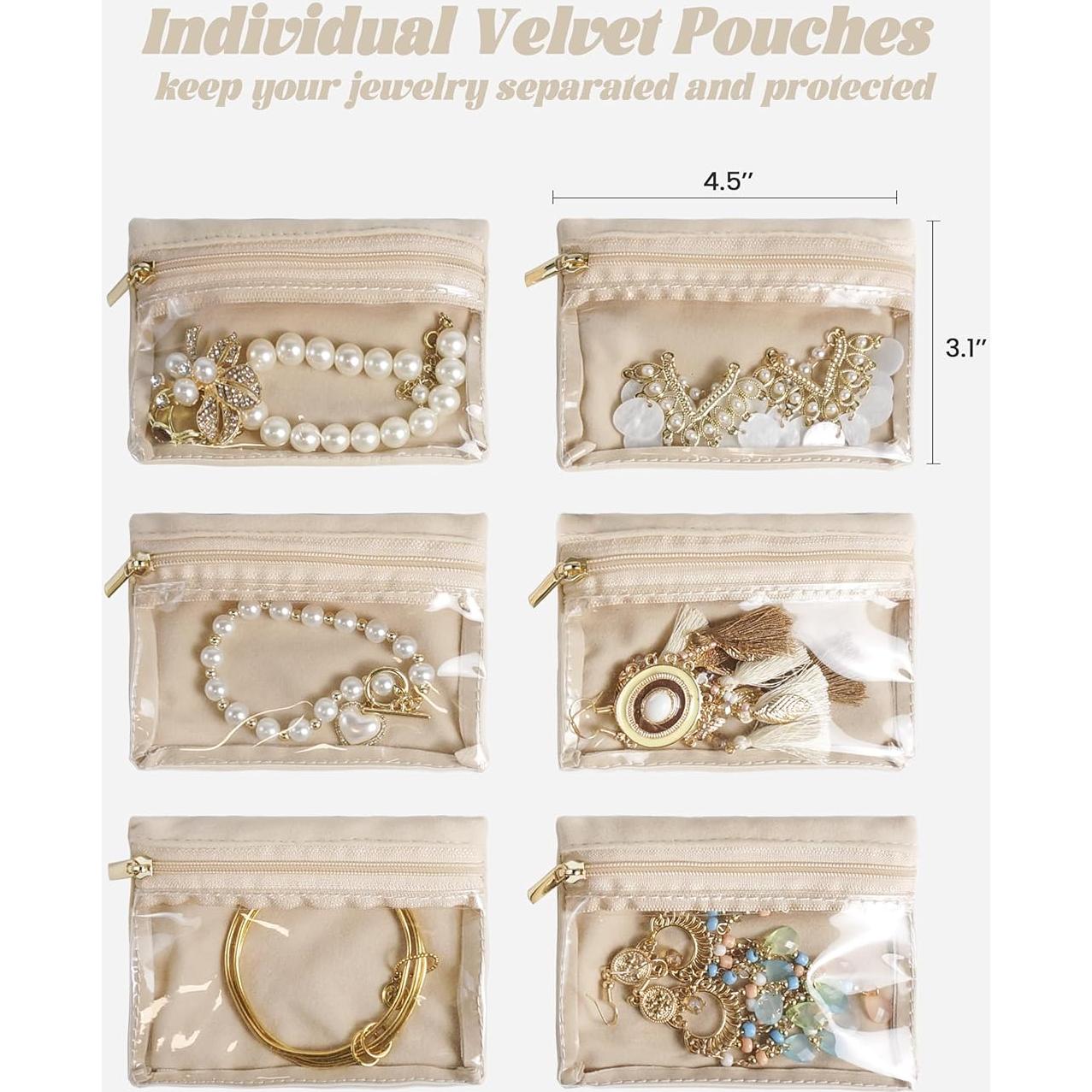 Estuche de Joyería de Viaje WATANIYA HOME Beige 14cm