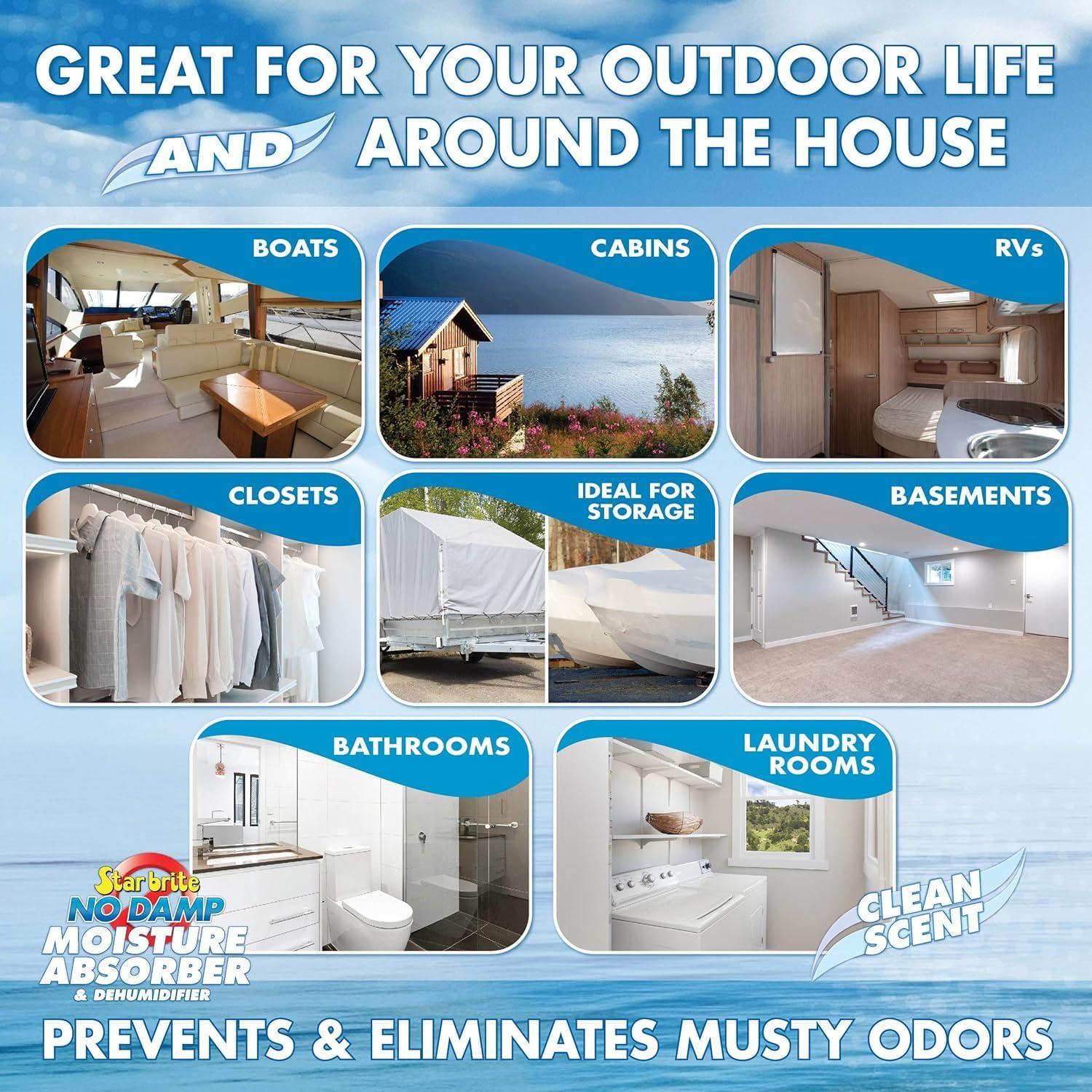 Kit Control Olores y Humedad Star Brite - Eliminador NosGUARD + Cubo No Damp