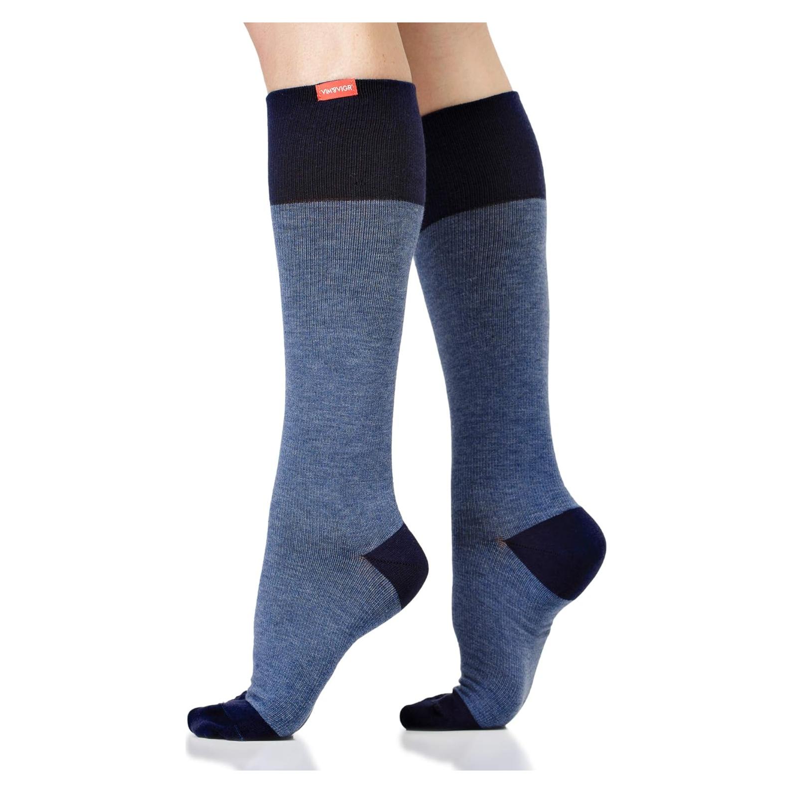 Calcetines de Compresión VIM&VIGR 30-40 mmHg Algodón Navy