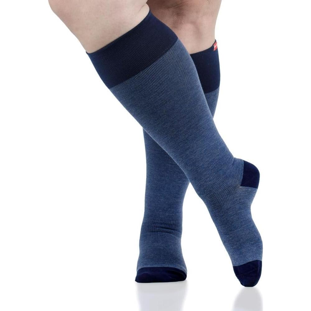 Calcetines de Compresión VIM&VIGR 30-40 mmHg Algodón Navy