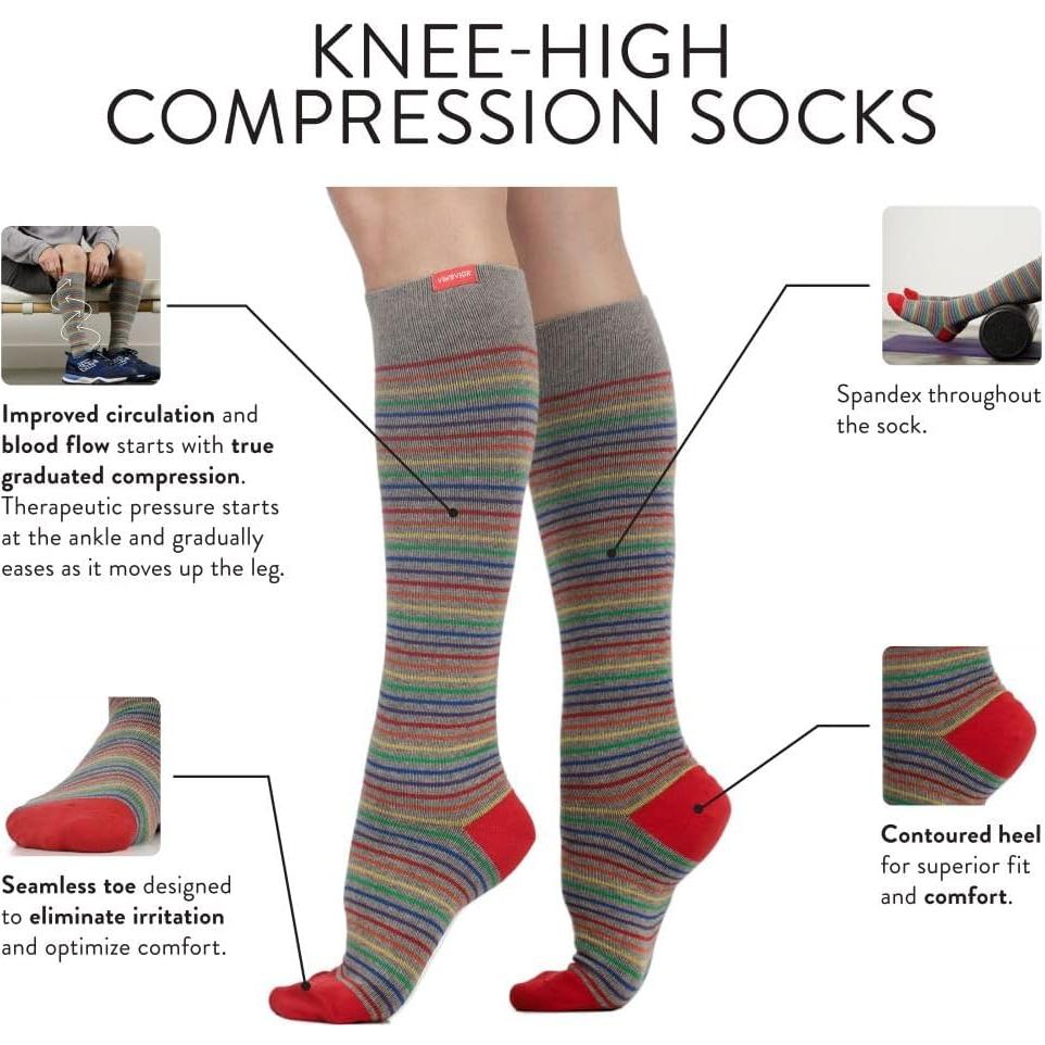 Calcetines de Compresión VIM&VIGR 30-40 mmHg Algodón Navy