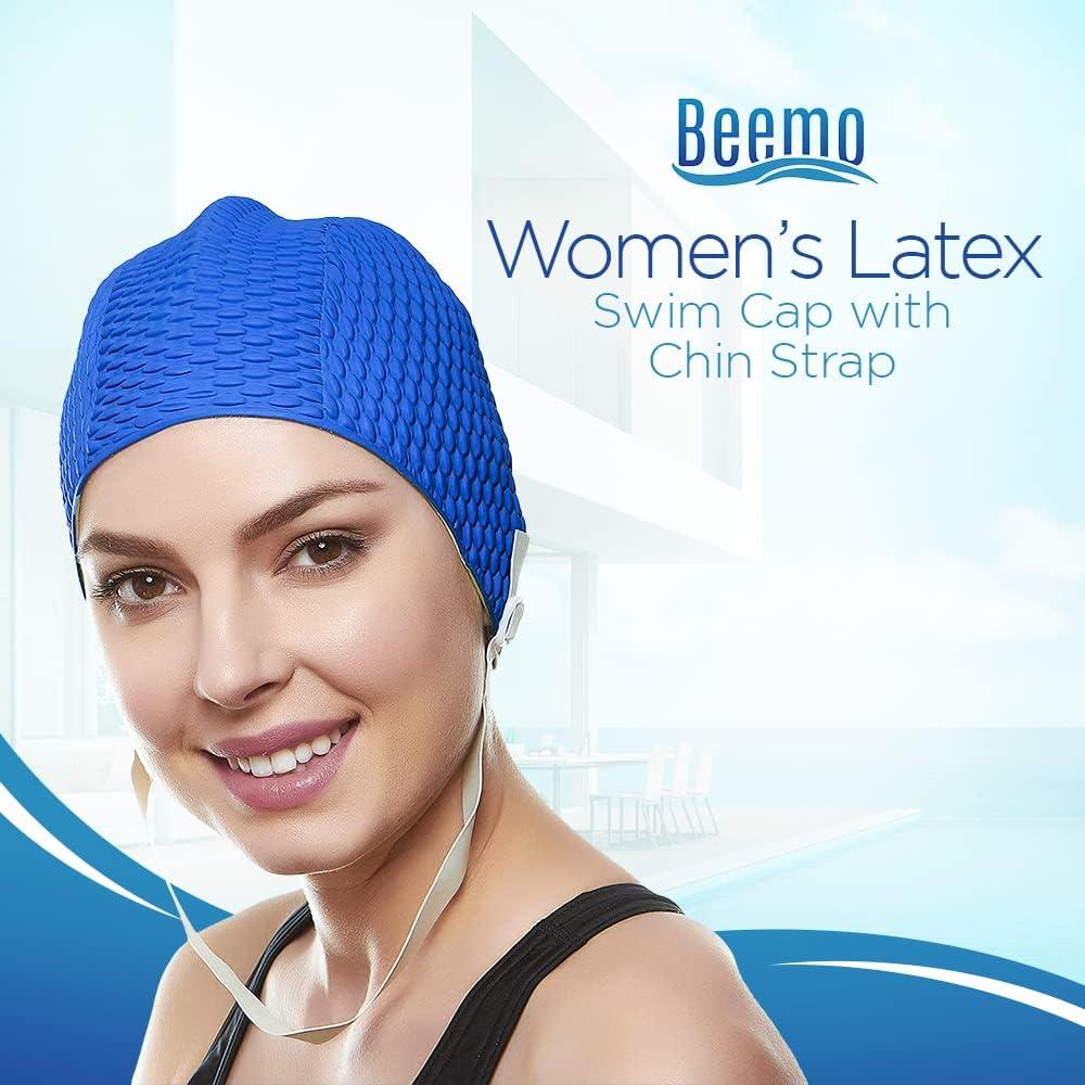 Gorro de Natación de Láttex para Mujeres BeeMo - Ajuste Cómodo