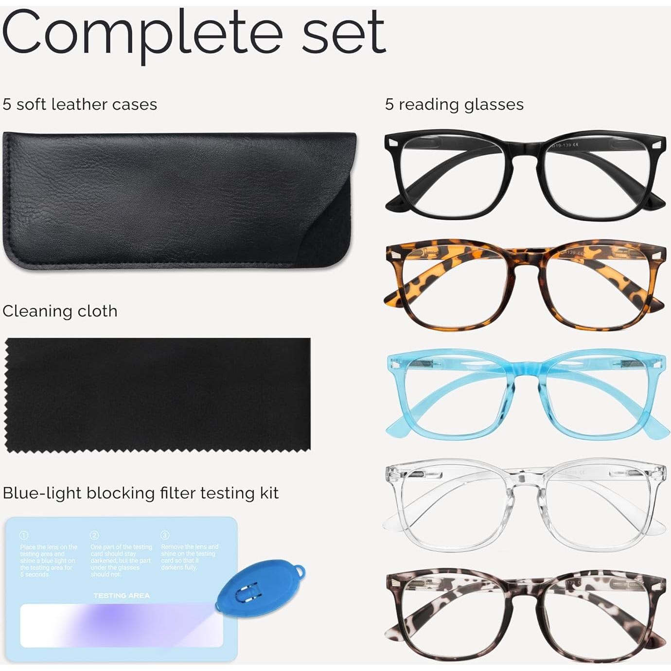Gafas de lectura CCVOO LD801 con protección luz azul