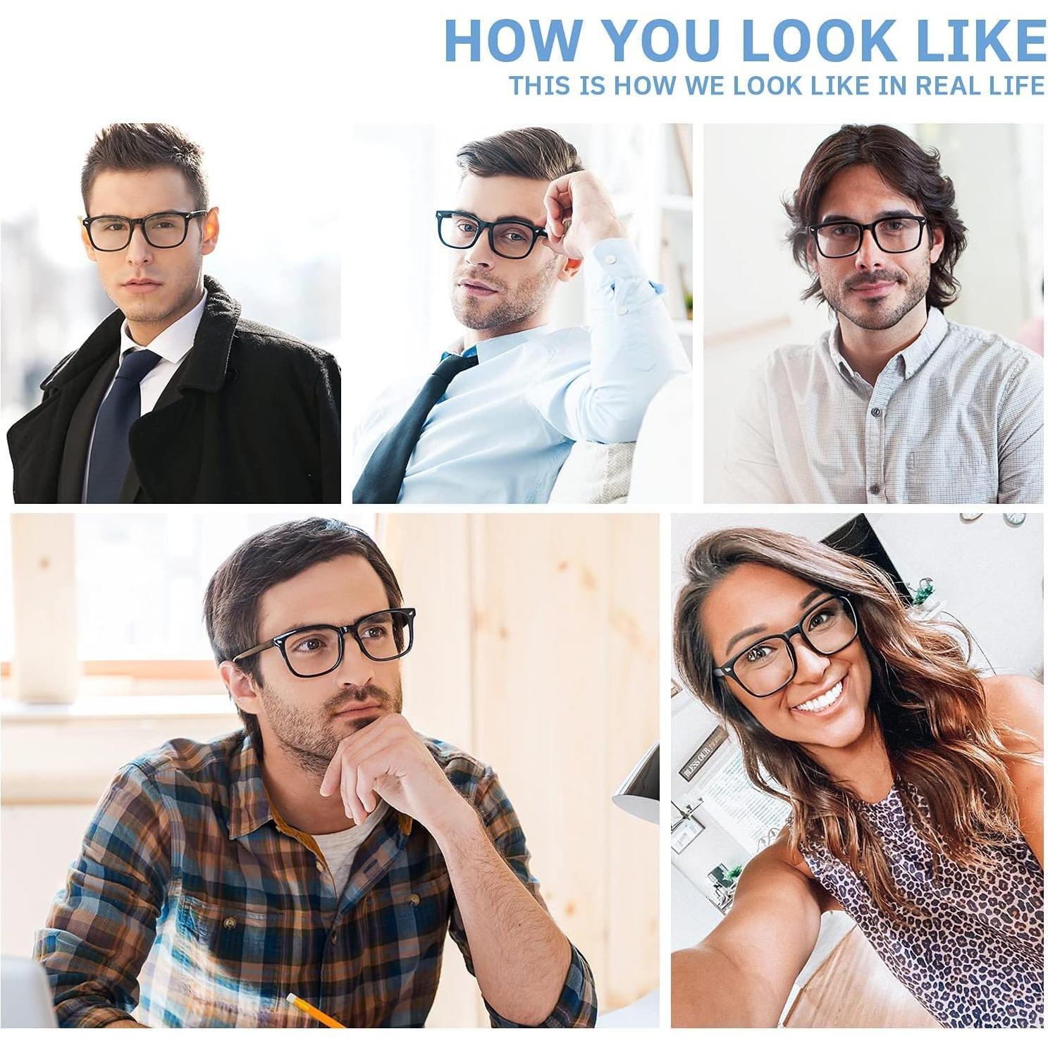 Gafas de lectura CCVOO 2.0 para hombres y mujeres anti luz azul