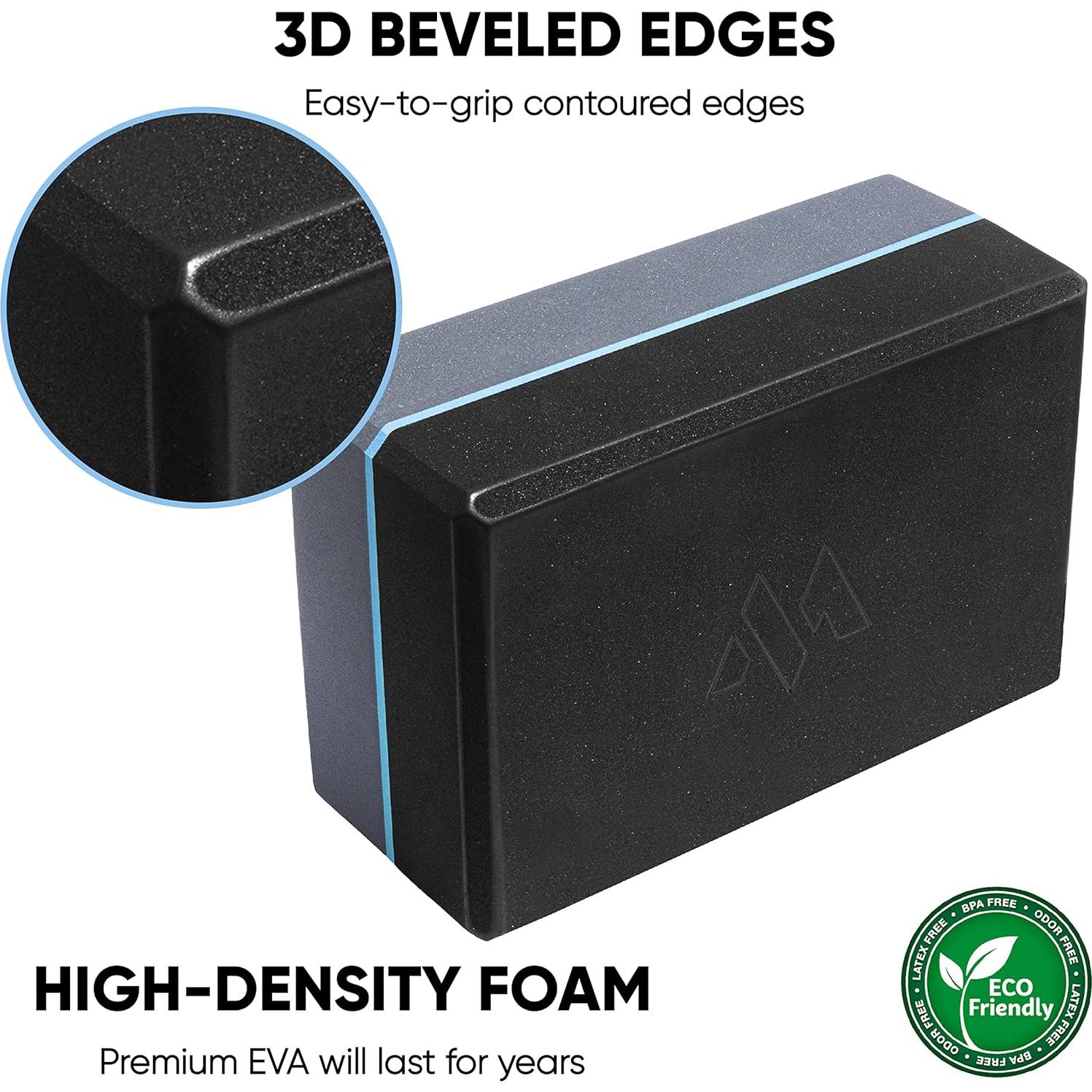 Bloque de Yoga Millenti Azul EVA Antideslizante 22.86x15.24x10.16 cm