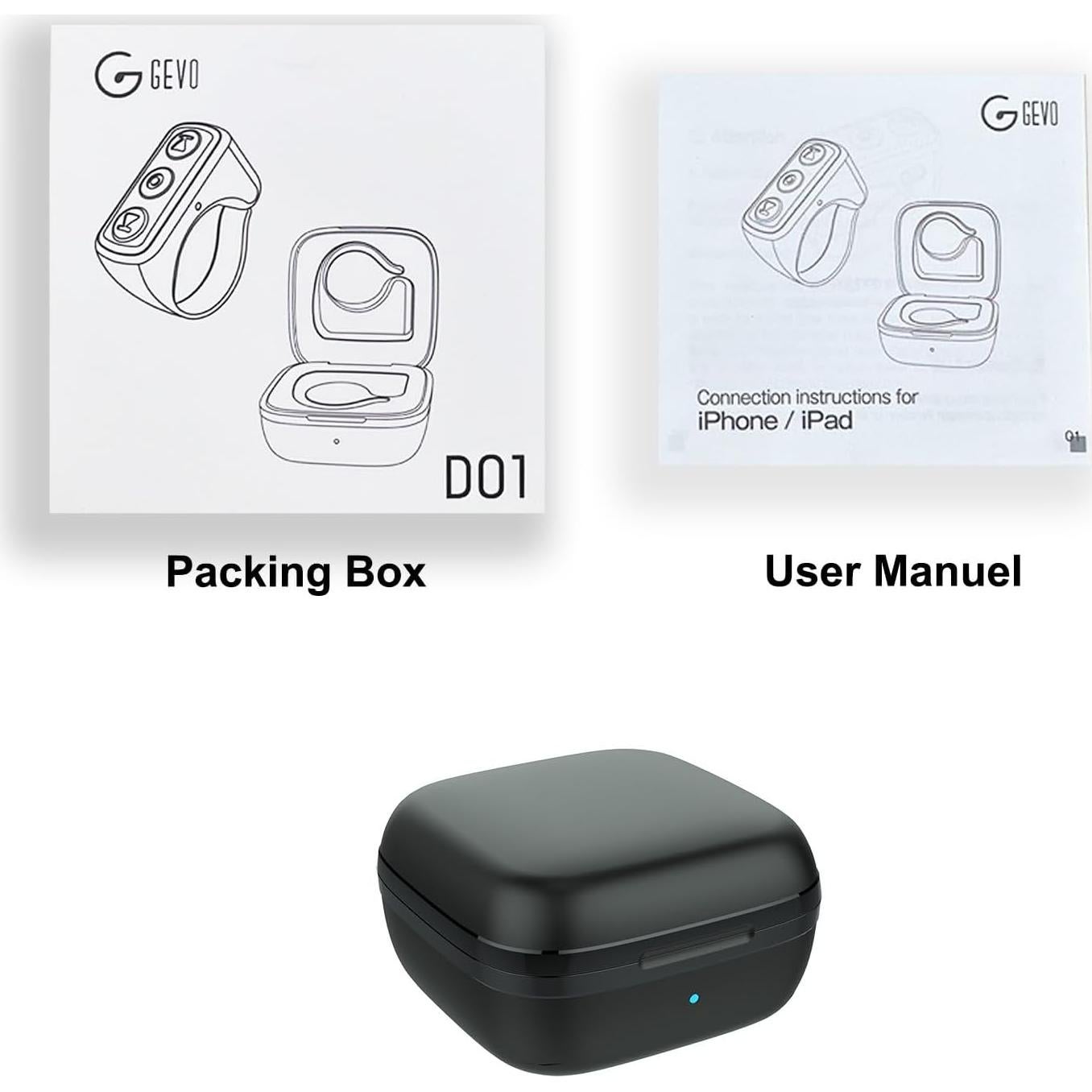 Control Remoto Bluetooth GEVO para iPhone y Android - Negro