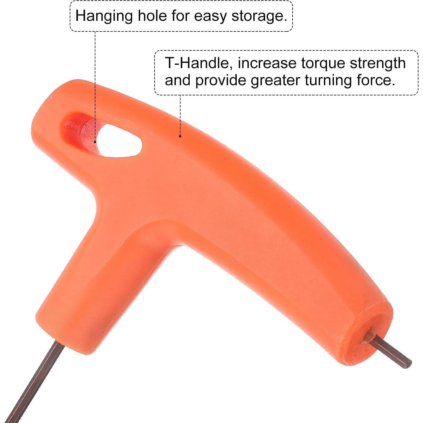 Llave Hexagonal T-Handle Harfington 2mm Acero Naranja