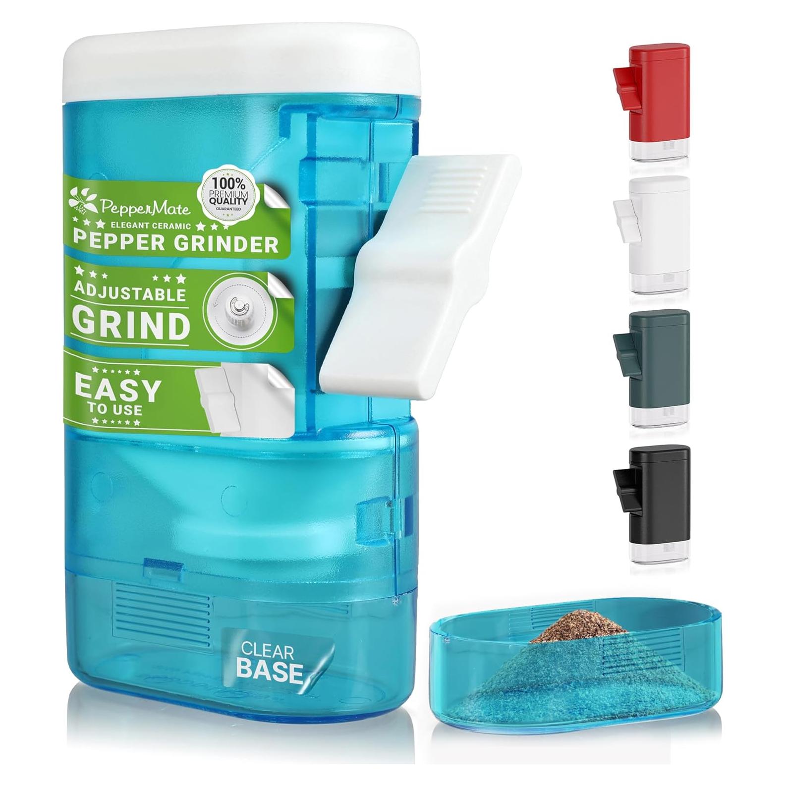 Molino de Pimienta Manual PepperMate 14 cm Ajustable Cerámica Aqua