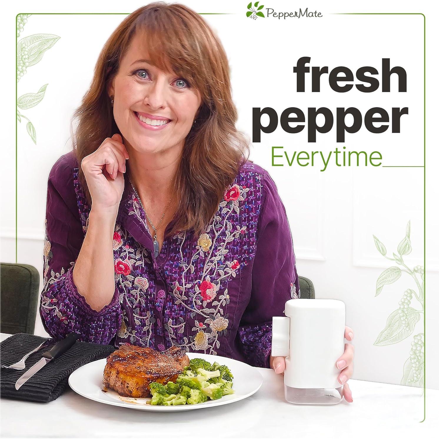 Molino de Pimienta Manual PepperMate 14 cm Ajustable Cerámica Aqua