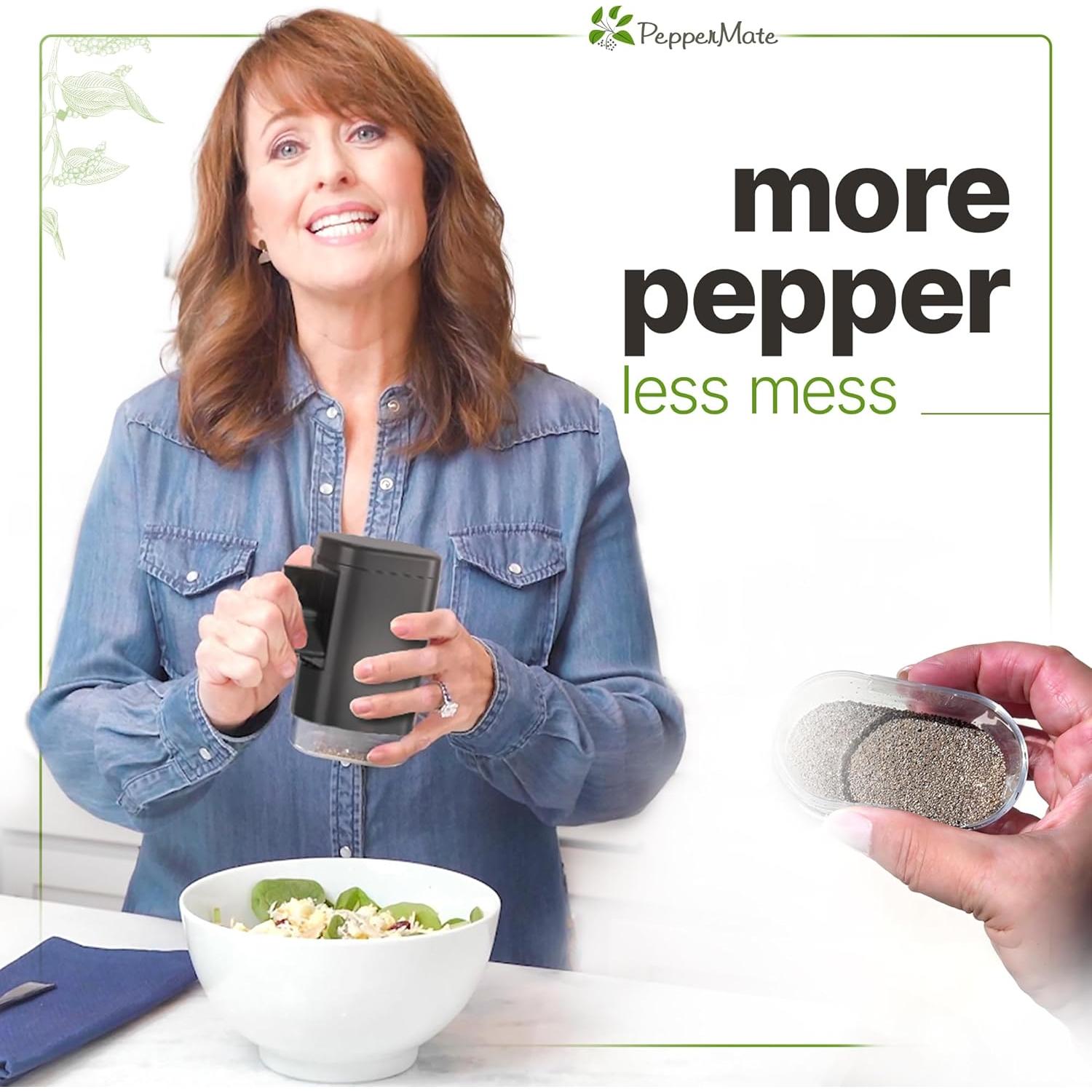 Molino de Pimienta Manual PepperMate 14 cm Ajustable Cerámica Aqua