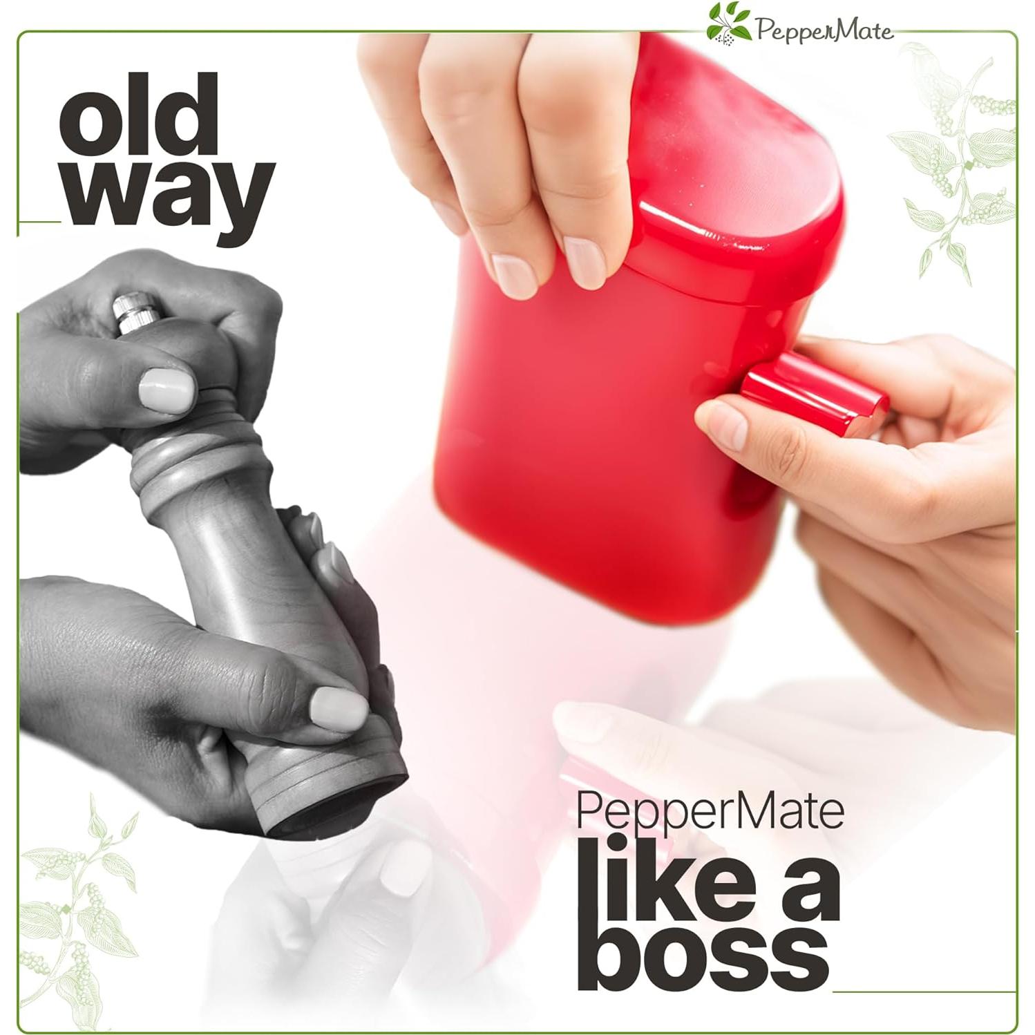 Molino de Pimienta Manual PepperMate 14 cm Ajustable Cerámica Aqua