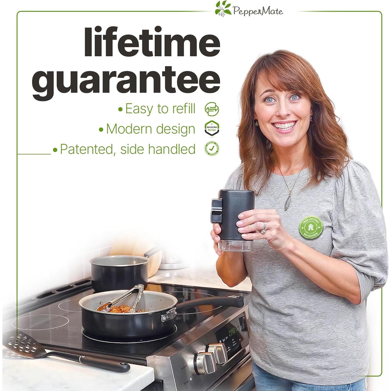 Molino de Pimienta Manual PepperMate 14 cm Ajustable Cerámica Aqua