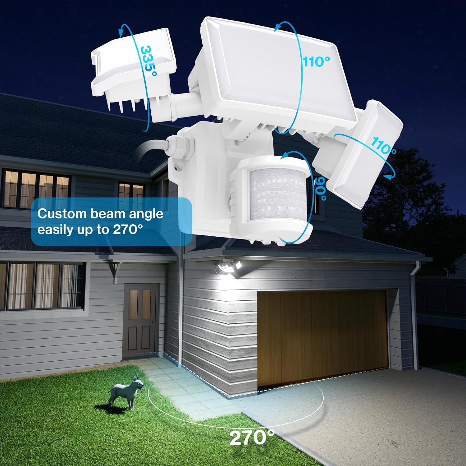 Luz de Inundación Exterior Olafus 75W con Sensor de Movimiento
