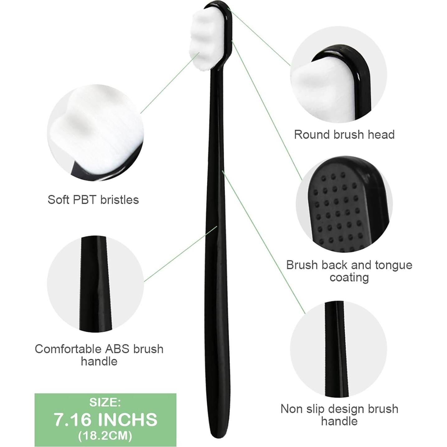 Cepillo de Dientes Extra Suave EasyHonor - 6 Unidades para Encías Sensibles