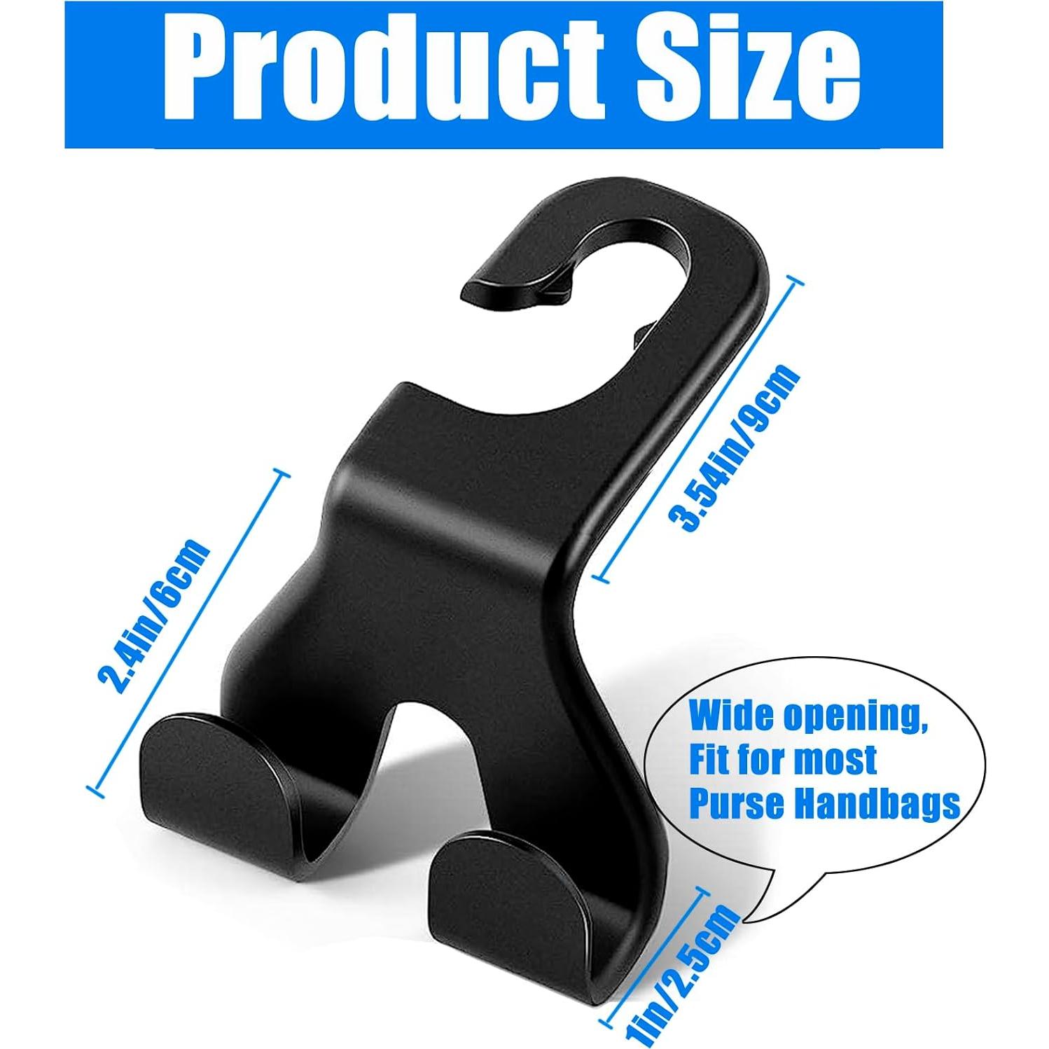 Ganchos para Reposacabezas de Coche MTGOCHA 2 en 1 Negro