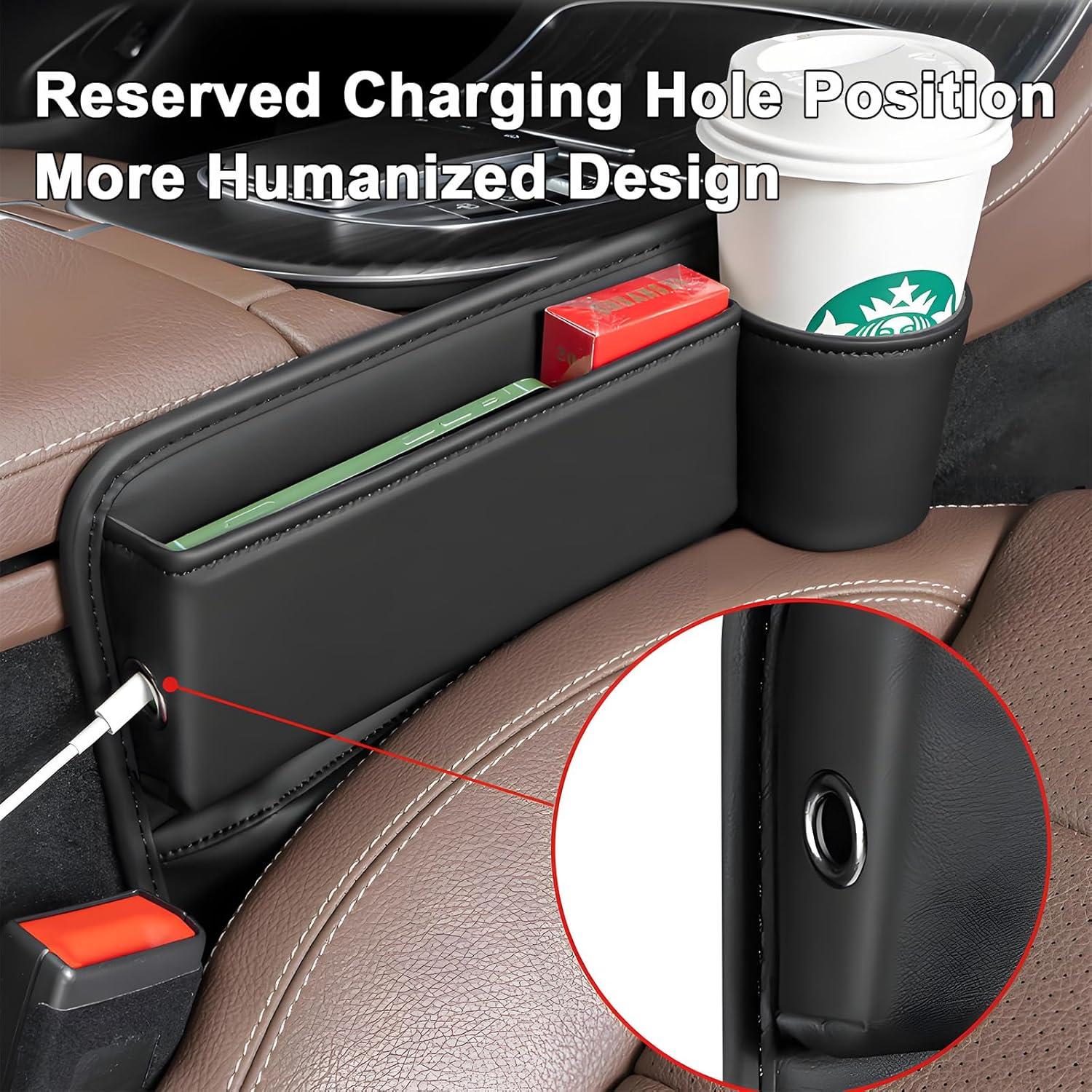 Organizador de Asiento de Coche FASTAGEI Lado Pasajero Cuero