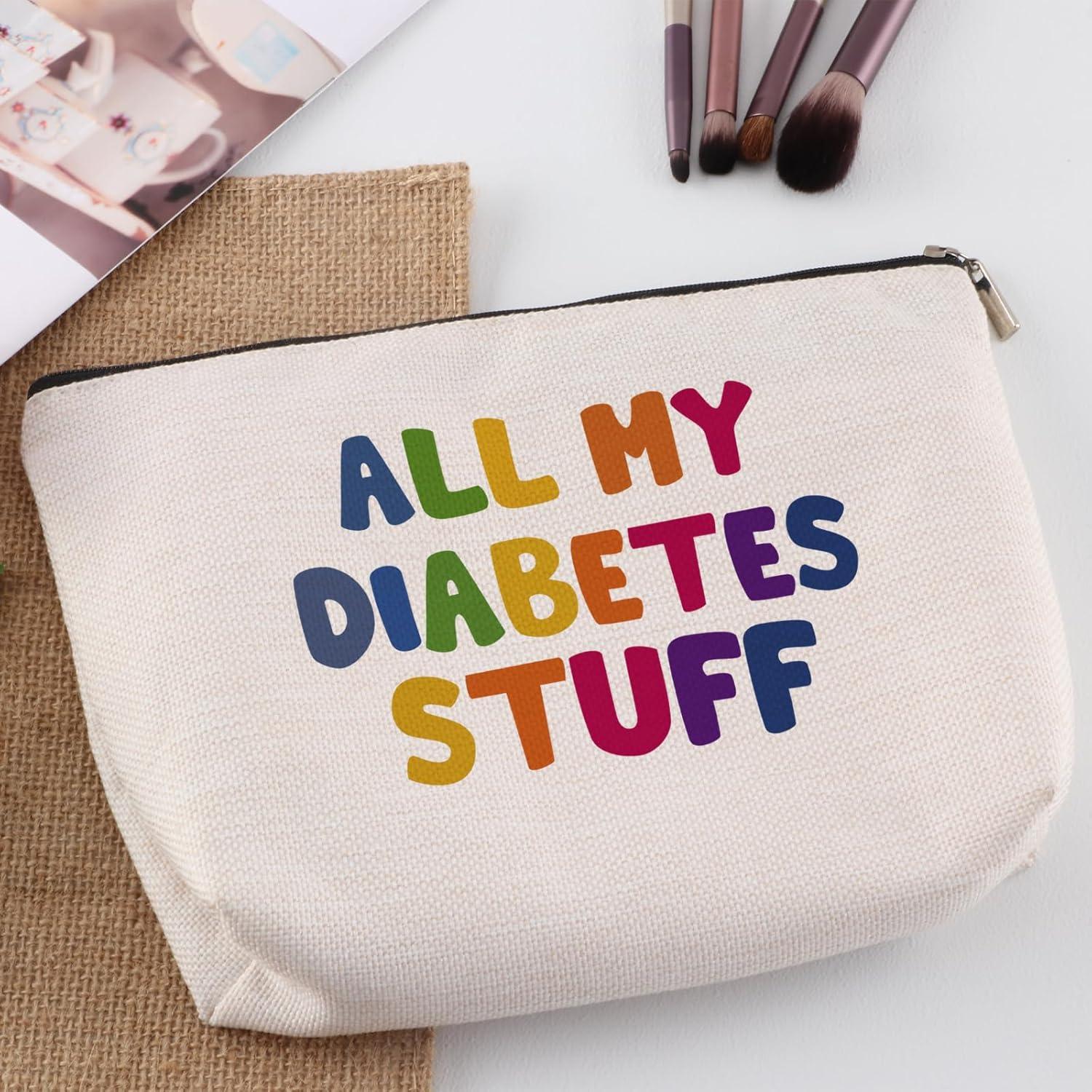 Bolsa de Maquillaje de Viaje para Diabetes - FMB3 - 24.1x17.8 cm