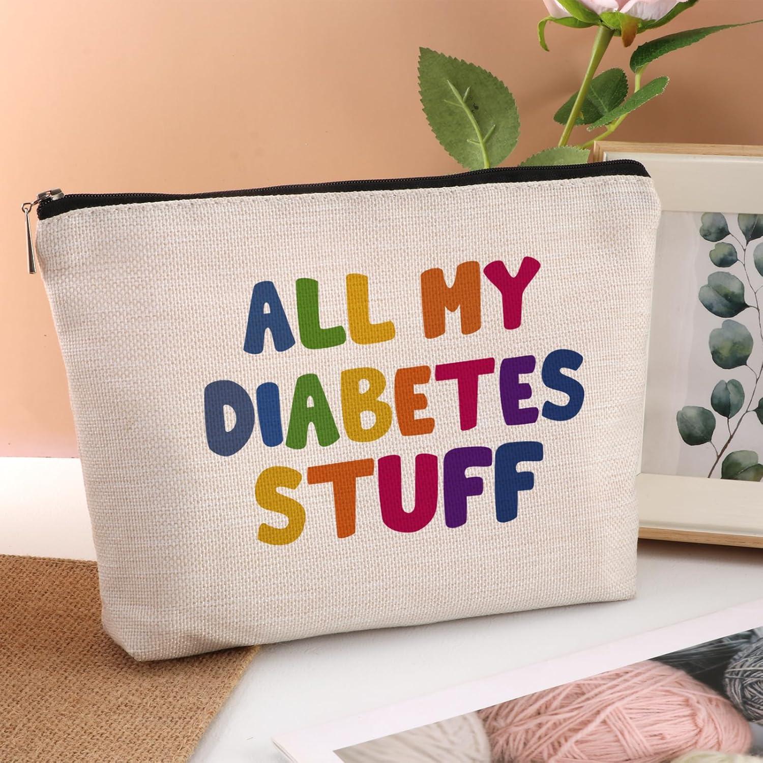 Bolsa de Maquillaje de Viaje para Diabetes - FMB3 - 24.1x17.8 cm
