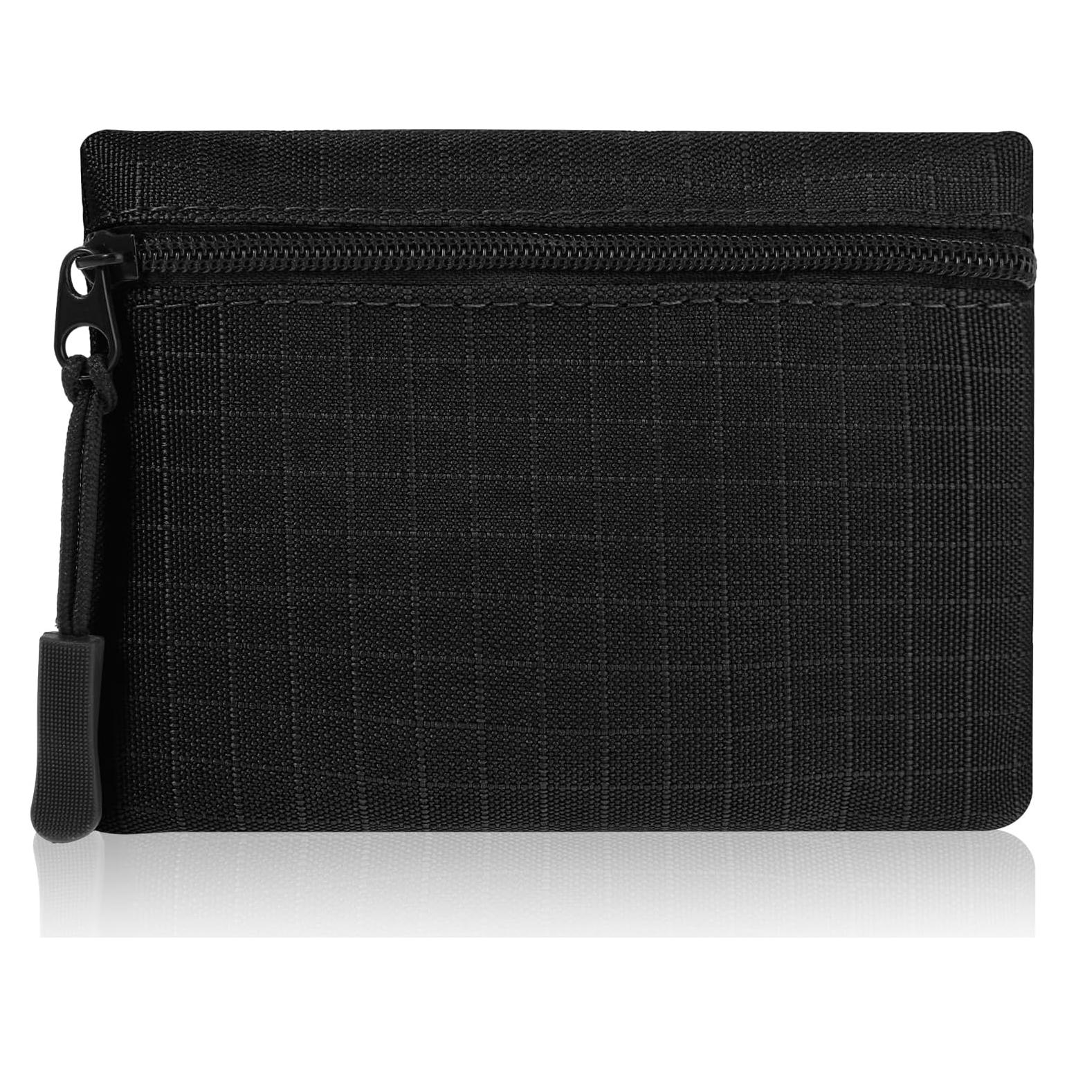 Mini Monedero de Lona Andibro Negro 11x8cm a Prueba de Agua